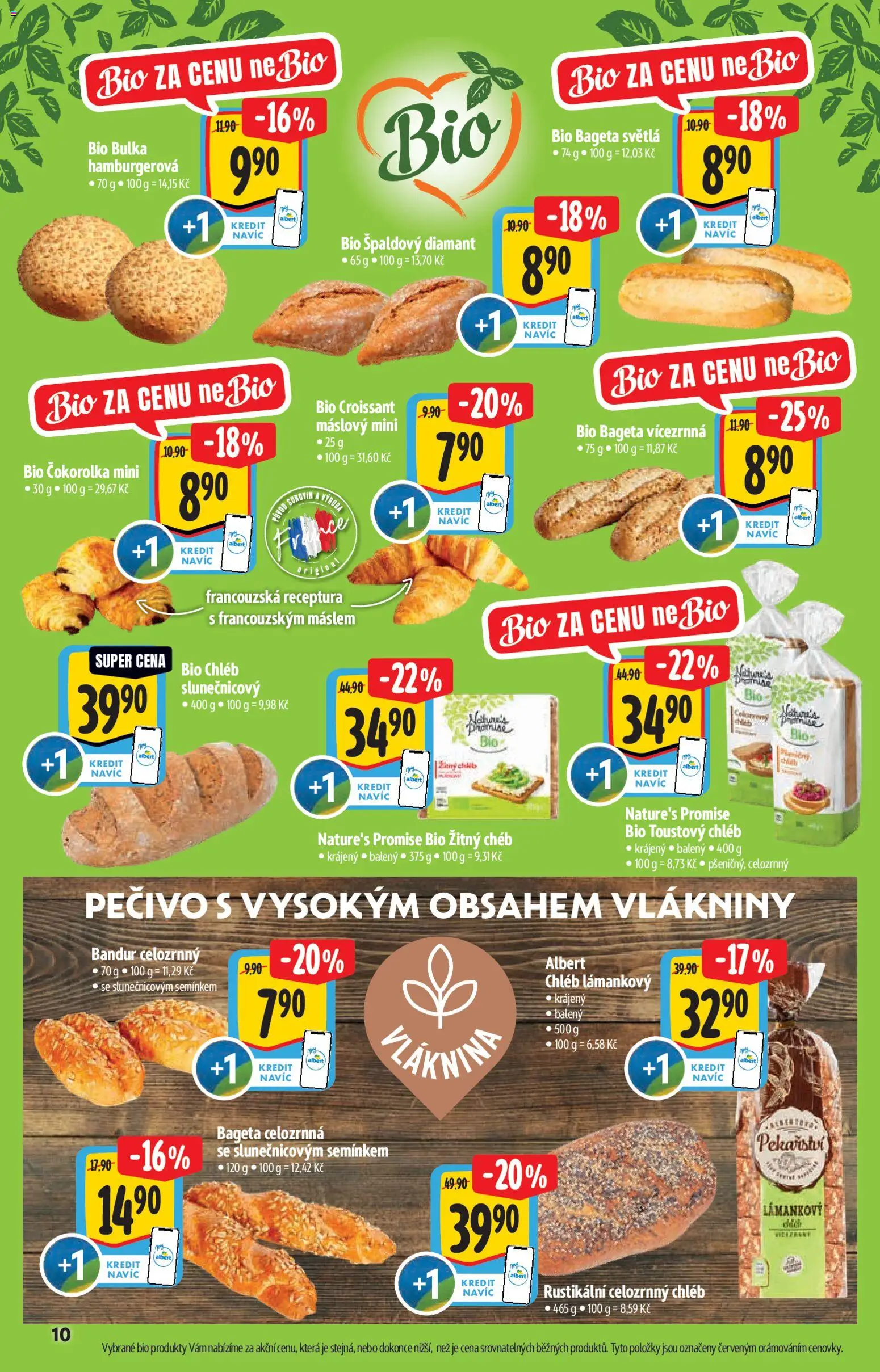 Albert katalog - Hypermarket od 14.01.2026 | Strana: 10 | Produkty: Chléb, Chléb lámankový, Celozrnný chléb, Pečivo