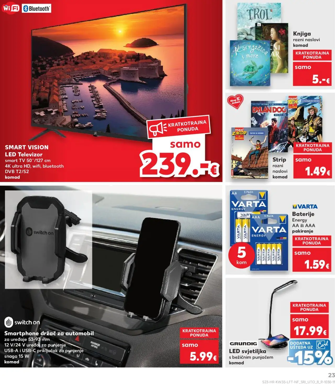 Kaufland katalog | vrijedi od 27.08.2025 | Stranica: 23 | Proizvodi: Smart TV, Baterije, Smartphone, Tv
