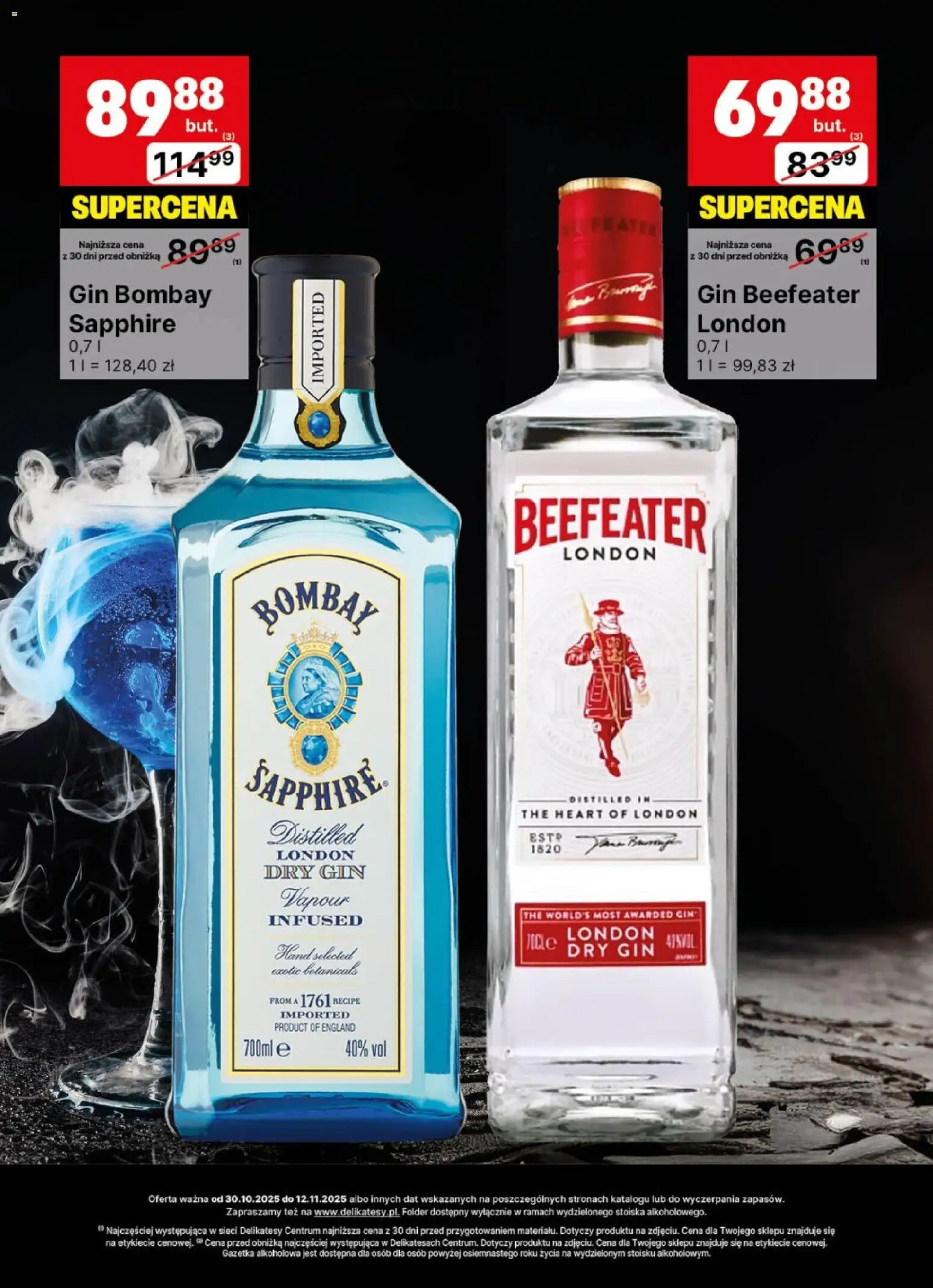 Delikatesy Centrum Gazetka - DeliBarek od 30.10.2025 | Strona: 24 | Produkty: Gin Bombay, Delikatesy, Beefeater, Gin