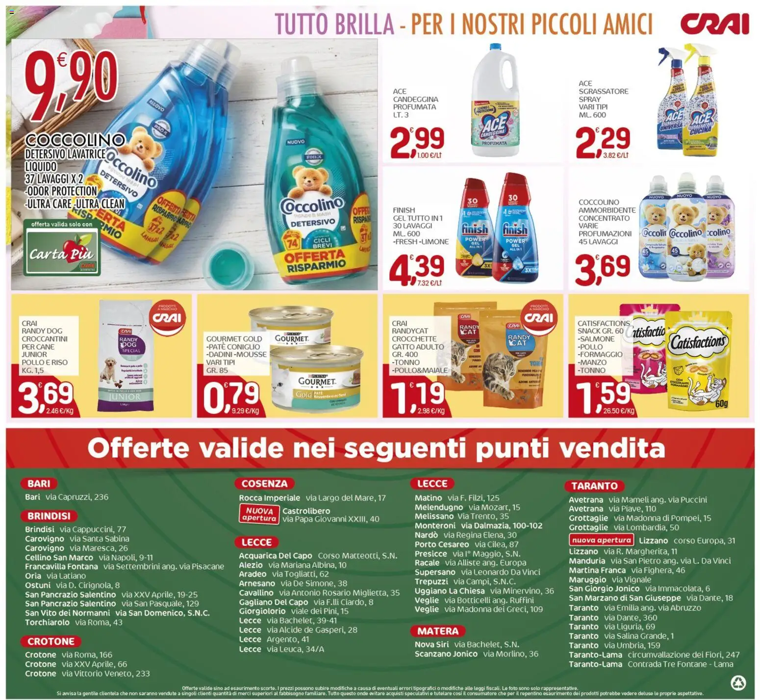Volantino CRAI del 26.03.2026 | Pagina: 16 | Prodotti: Paté, Candeggina, Formaggio, Crocchette