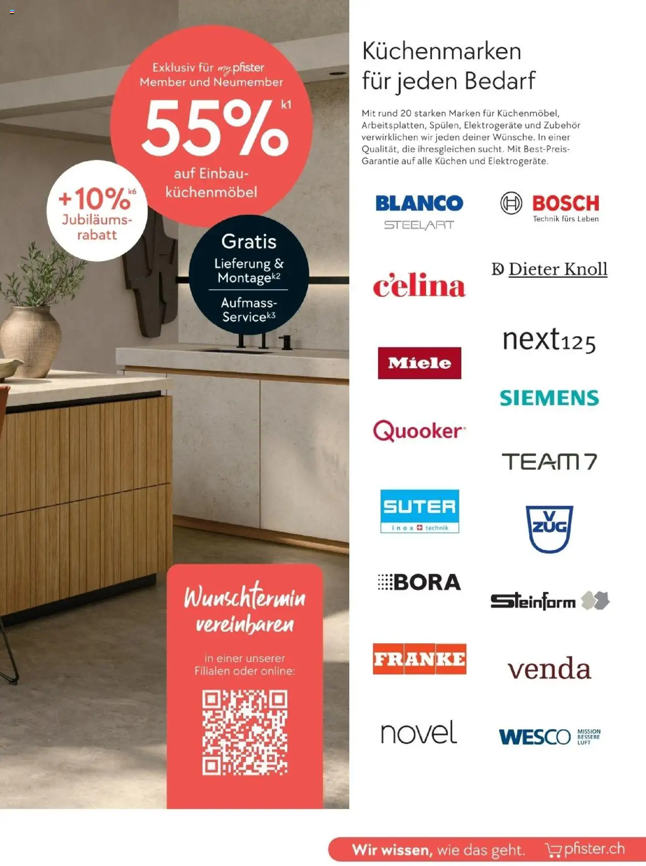 Pfister Aktionen 5 Jahre Küchenstudio – gültig ab 11.09.2025 | Seite: 11 | Produkte: Miele, Bosch, Siemens