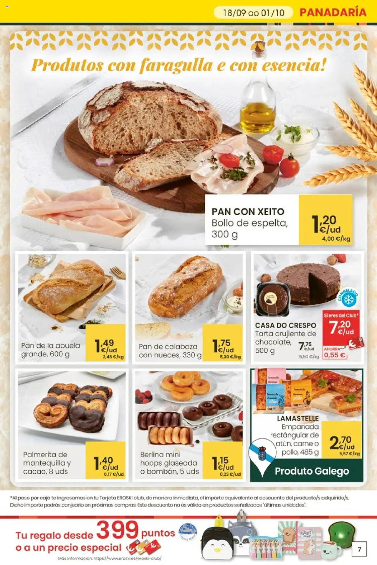 Eroski - ¡Ofertón! 2a unidade -70 │ válido desde el 18.09.2025 | Página: 7 | Productos: Πράσινο τσάι, Pan, Té, Caja