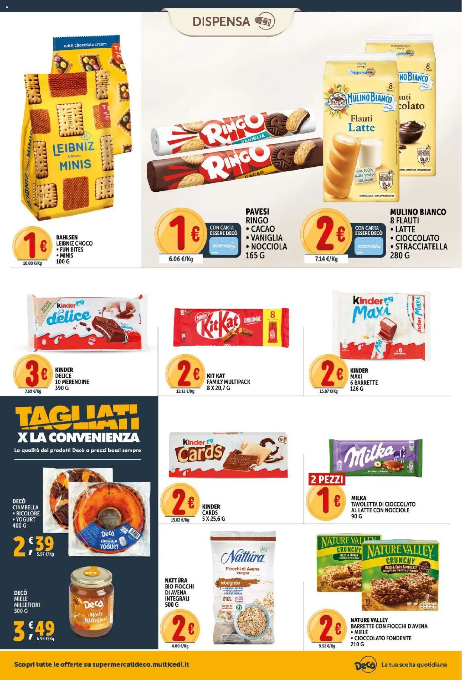 Volantino Decò del 11.02.2026 | Pagina: 10 | Prodotti: Yogurt, Cioccolato, Fiocchi, Miele