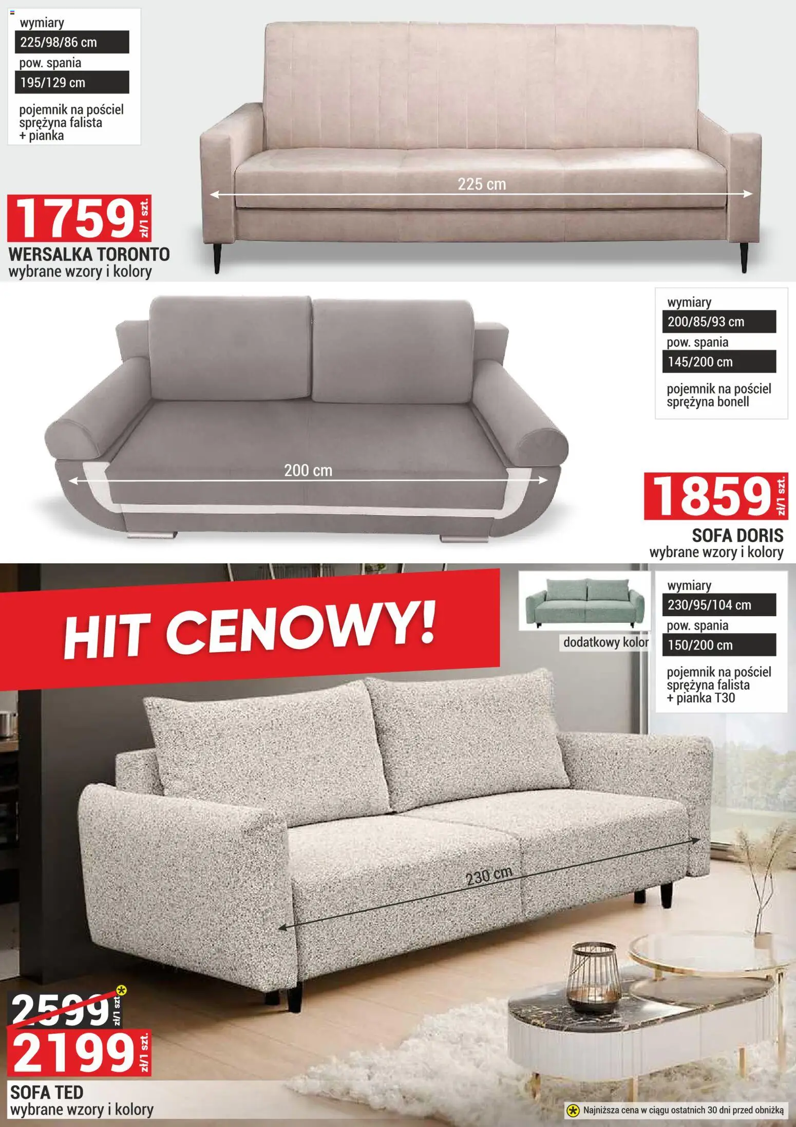 Merkury Market Gazetka - Meble, Wypoczynki, Materace od 01.12.2025 | Strona: 30 | Produkty: Pościel, Sofa