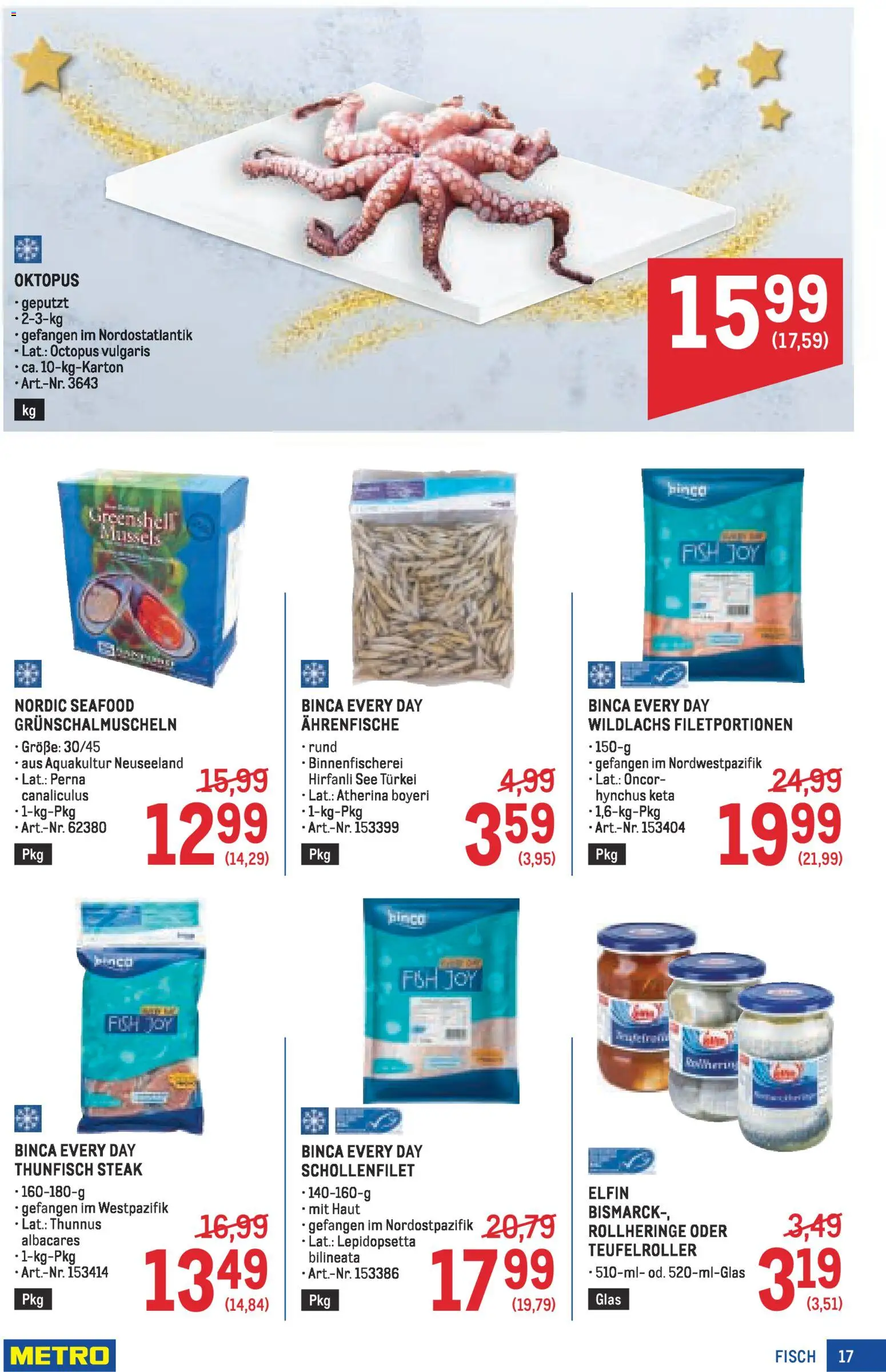 Metro angebote Profi gültig ab 13.11.2025 | Seite: 17 | Produkte: Fisch