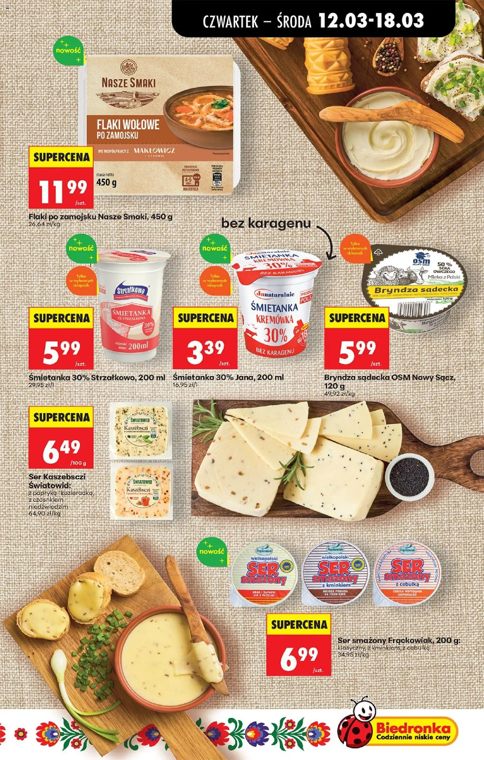 Biedronka Polsko leták - Codziennie niskie ceny od 12.03.2026 | Strana: 45 | Produkty: Mléko, Bryndza