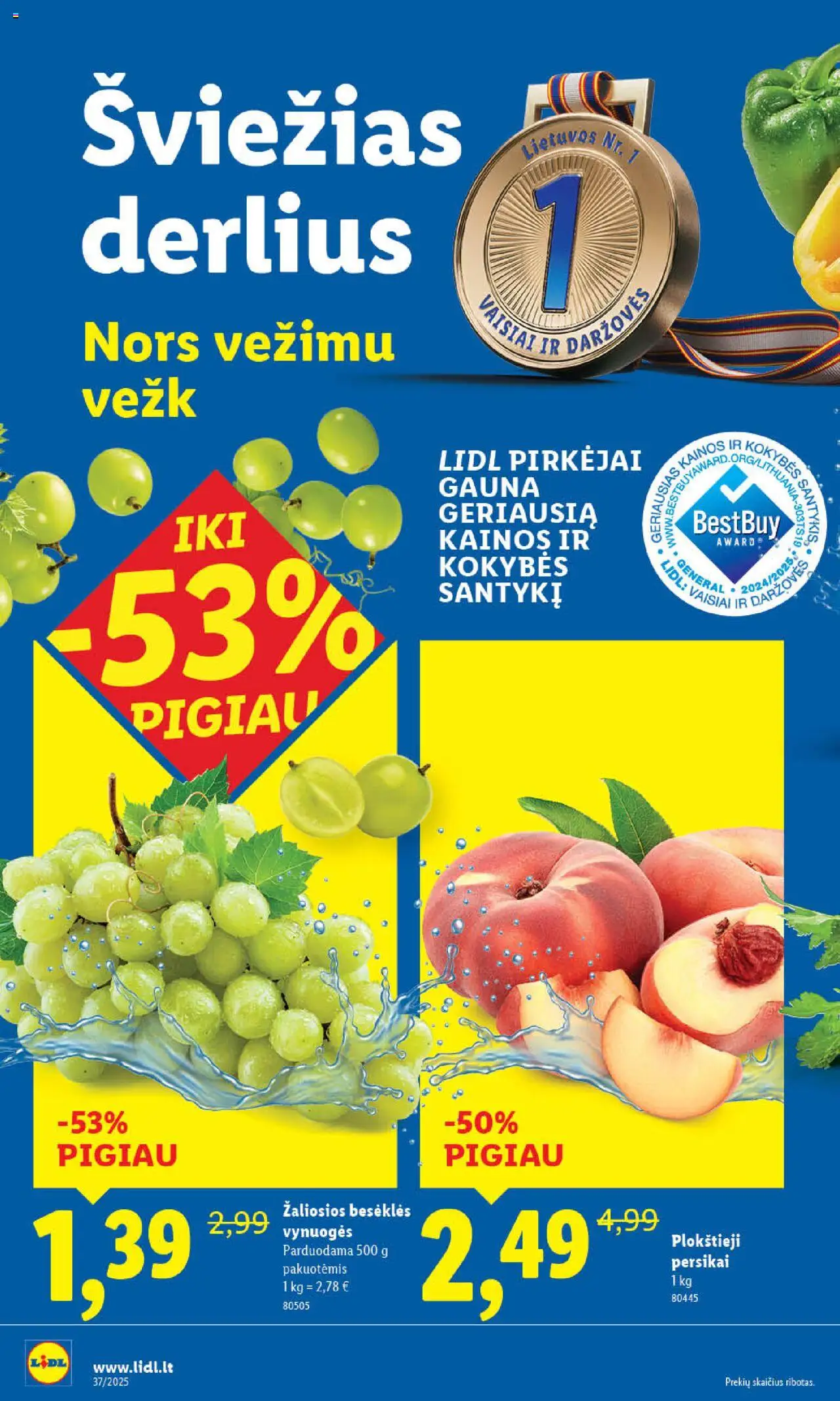 LIDL akcijos nuo 08.09.2025 | Puslapis: 4 | Prekių: Vynuogės