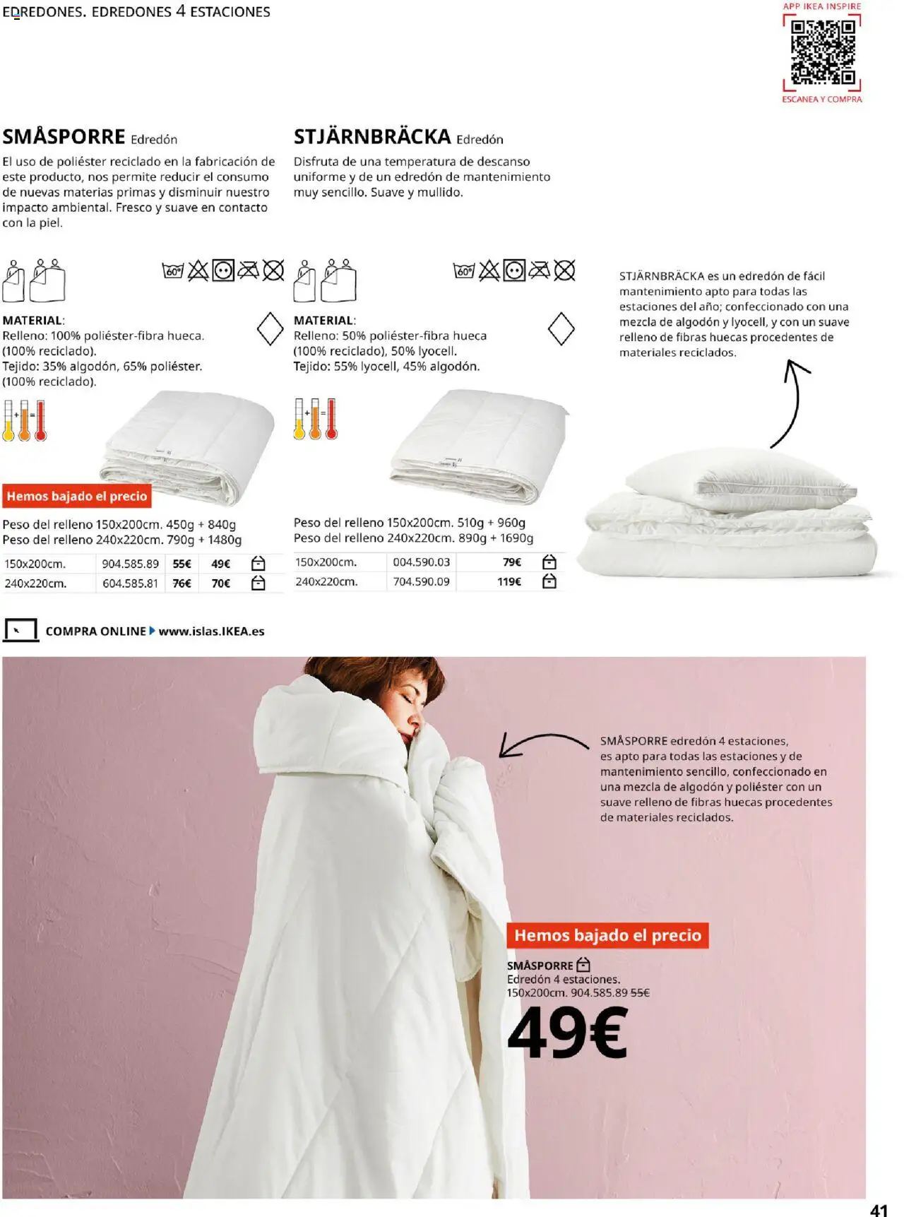 Catálogo IKEA Confort │ válido desde el 04.02.2025 | Página: 41 | Productos: Edredón, Peso