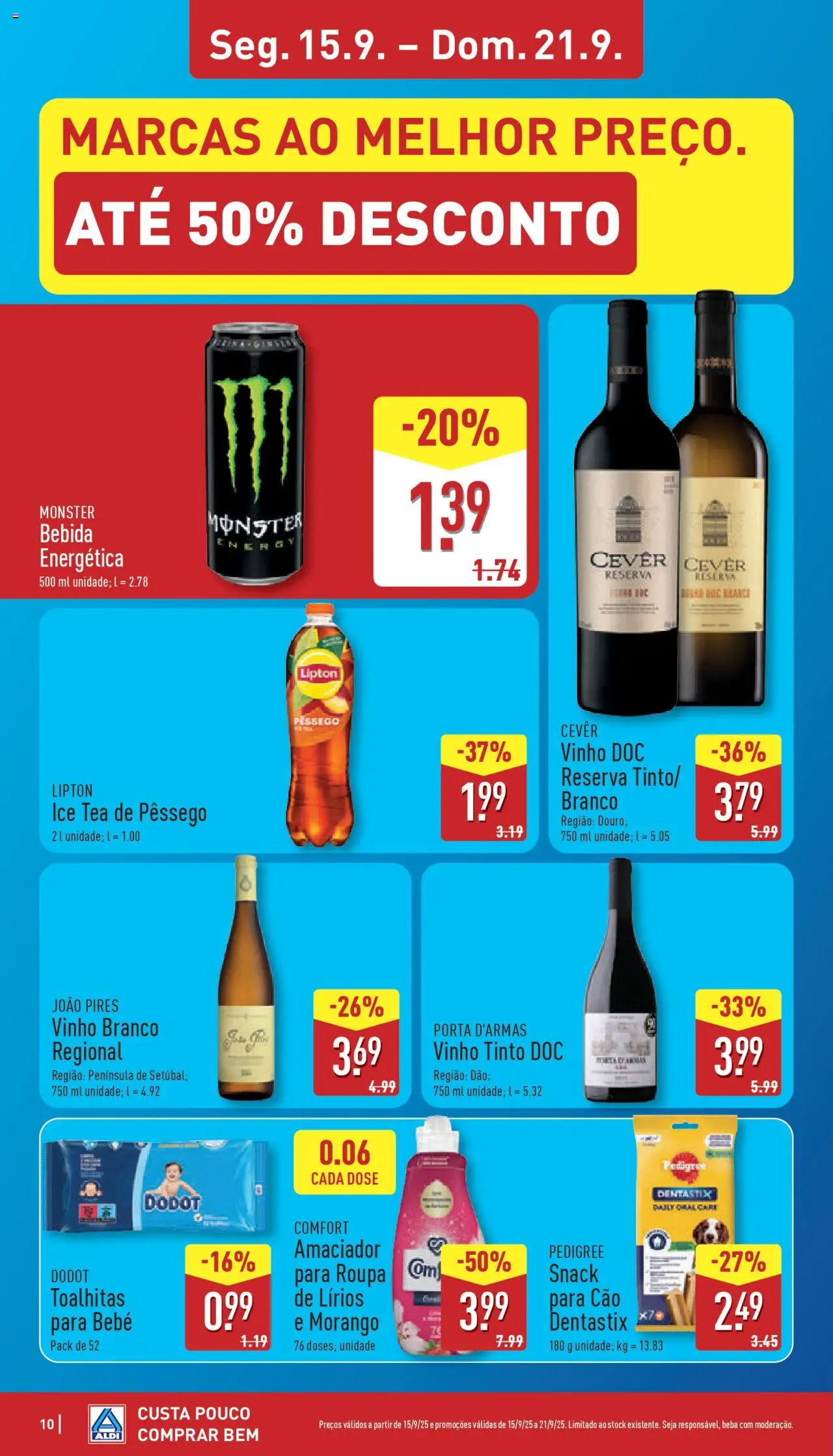 Aldi folheto │ válido de 15.09.2025 | Página: 10 | Produtos: Porta, Vinho, Bebida, Vinho tinto