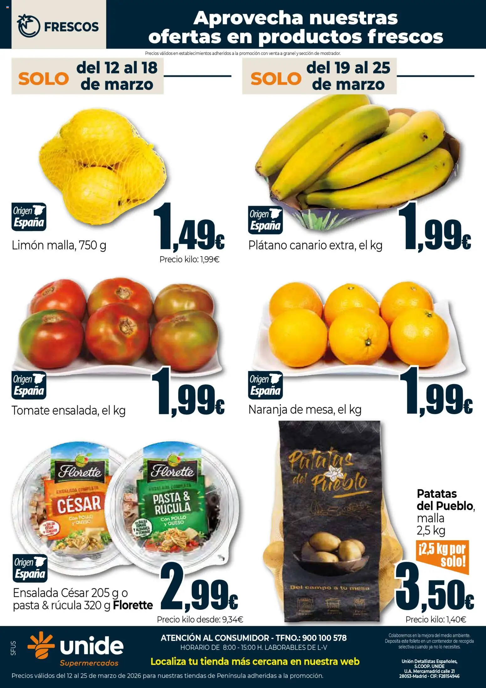 Unide - Supermercados │ válido desde el 12.03.2026 | Página: 4 | Productos: Pasta, Ensalada, Mesa