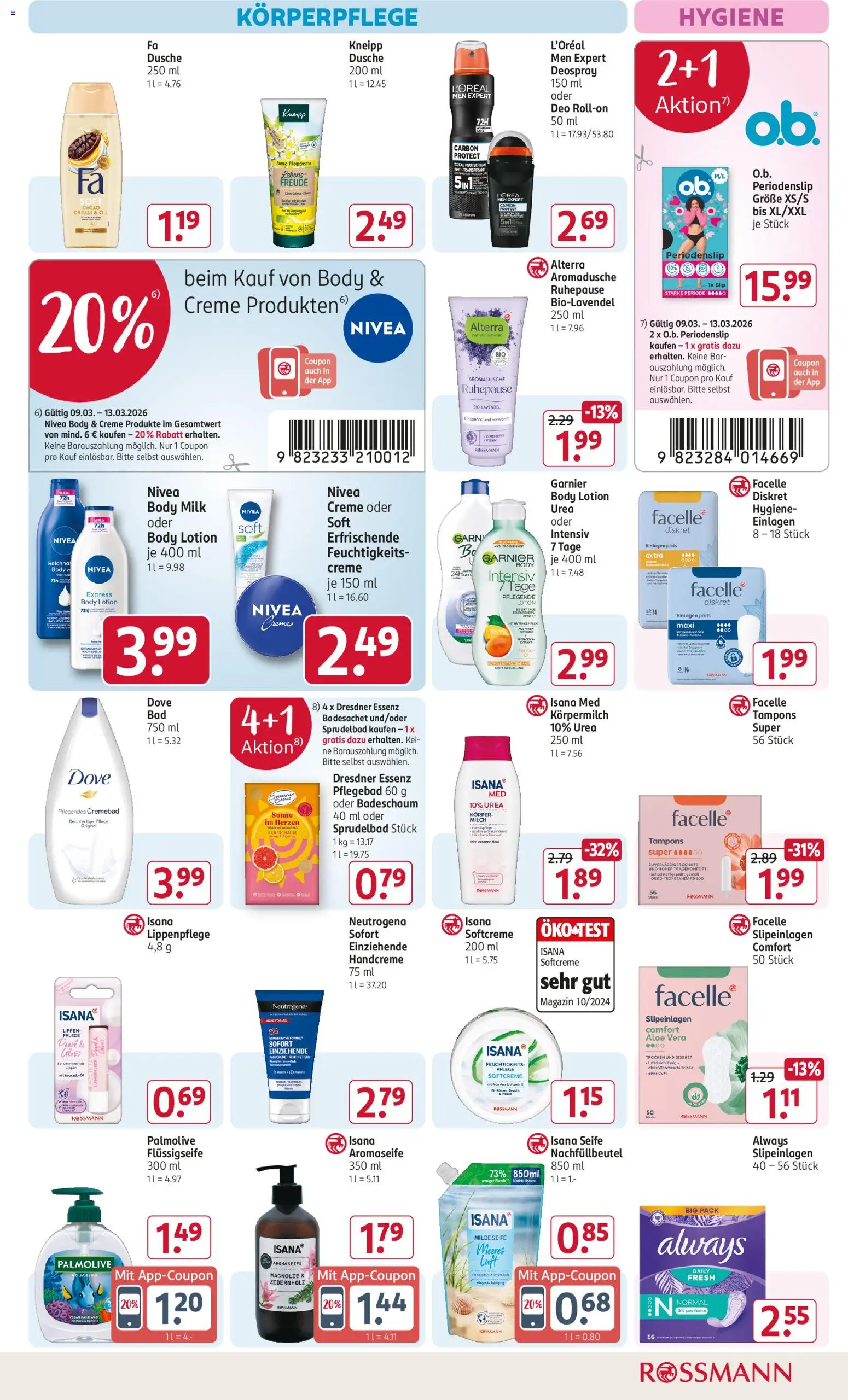Rossmann Prospekt 	 – gültig ab 09.03.2026 | Seite: 11 | Produkte: Bad, Dusche, Körpermilch, Lip Balm
