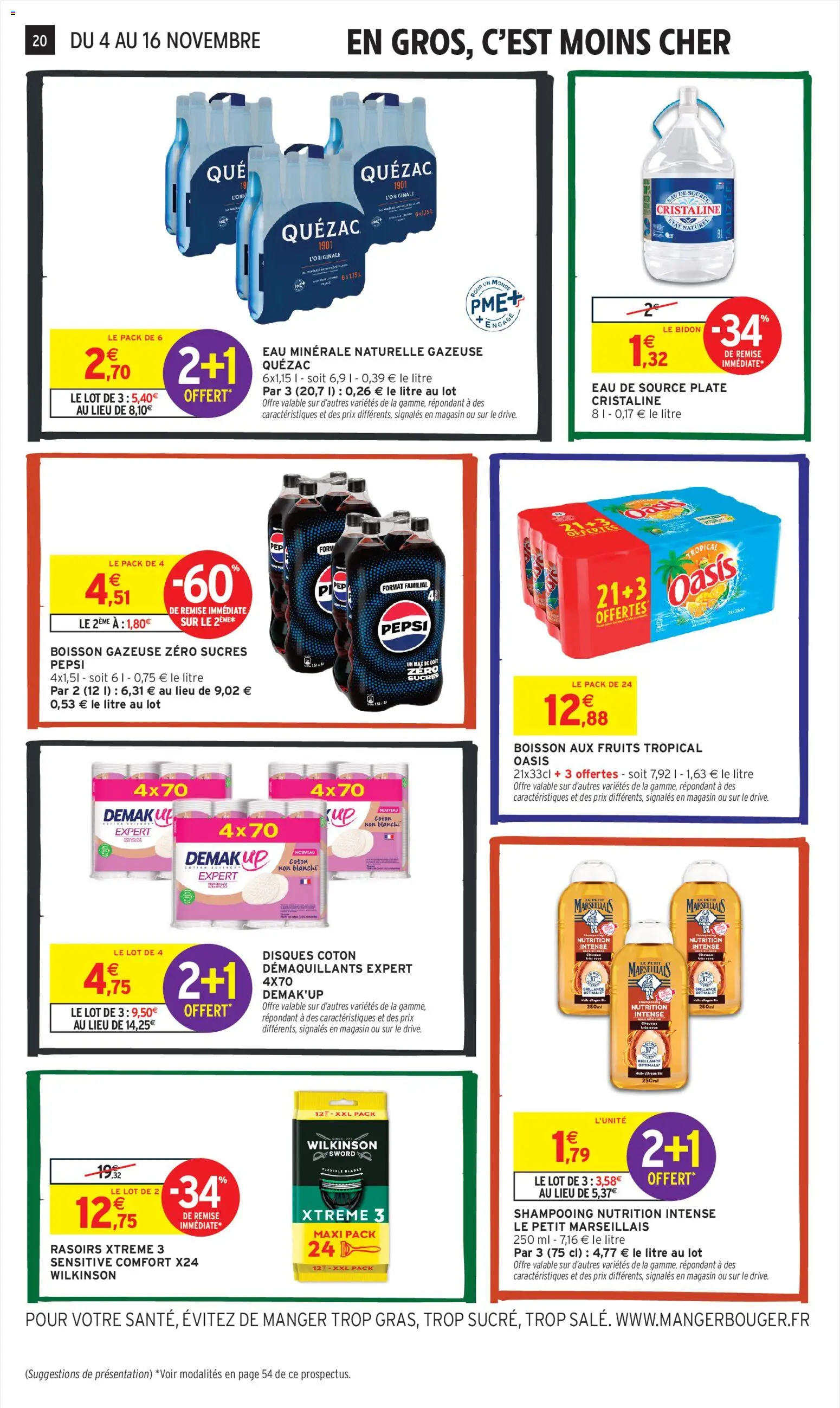 {H1} | Page: 20 | Produits: Eau minérale, Coton, Eau minérale naturelle, Eau de source