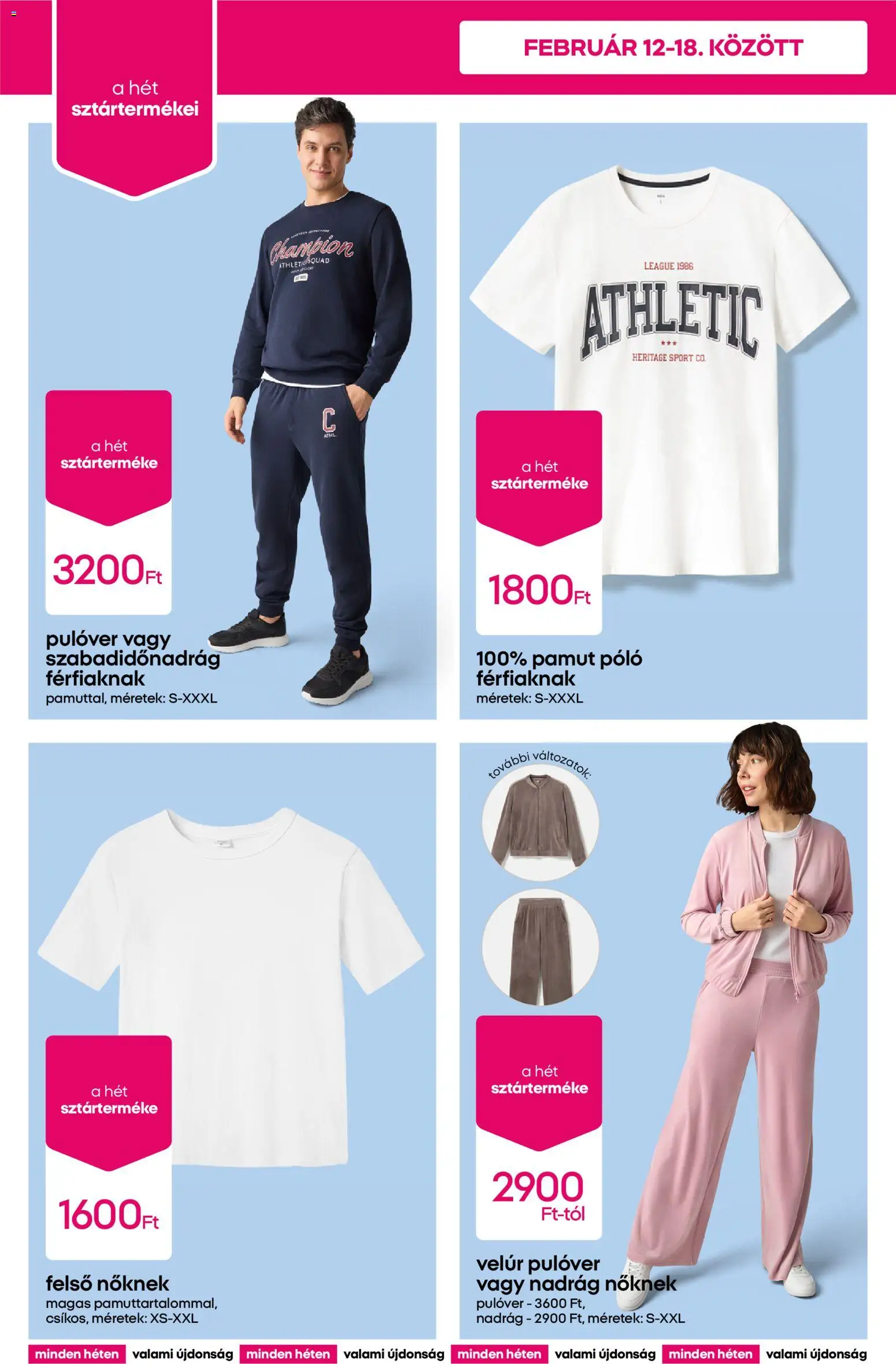 Pepco akciós ujság - amely érvényes a következő dátumtól: 12.02.2026 | Oldal: 4 | Termékek: Pulóver, Nadrág