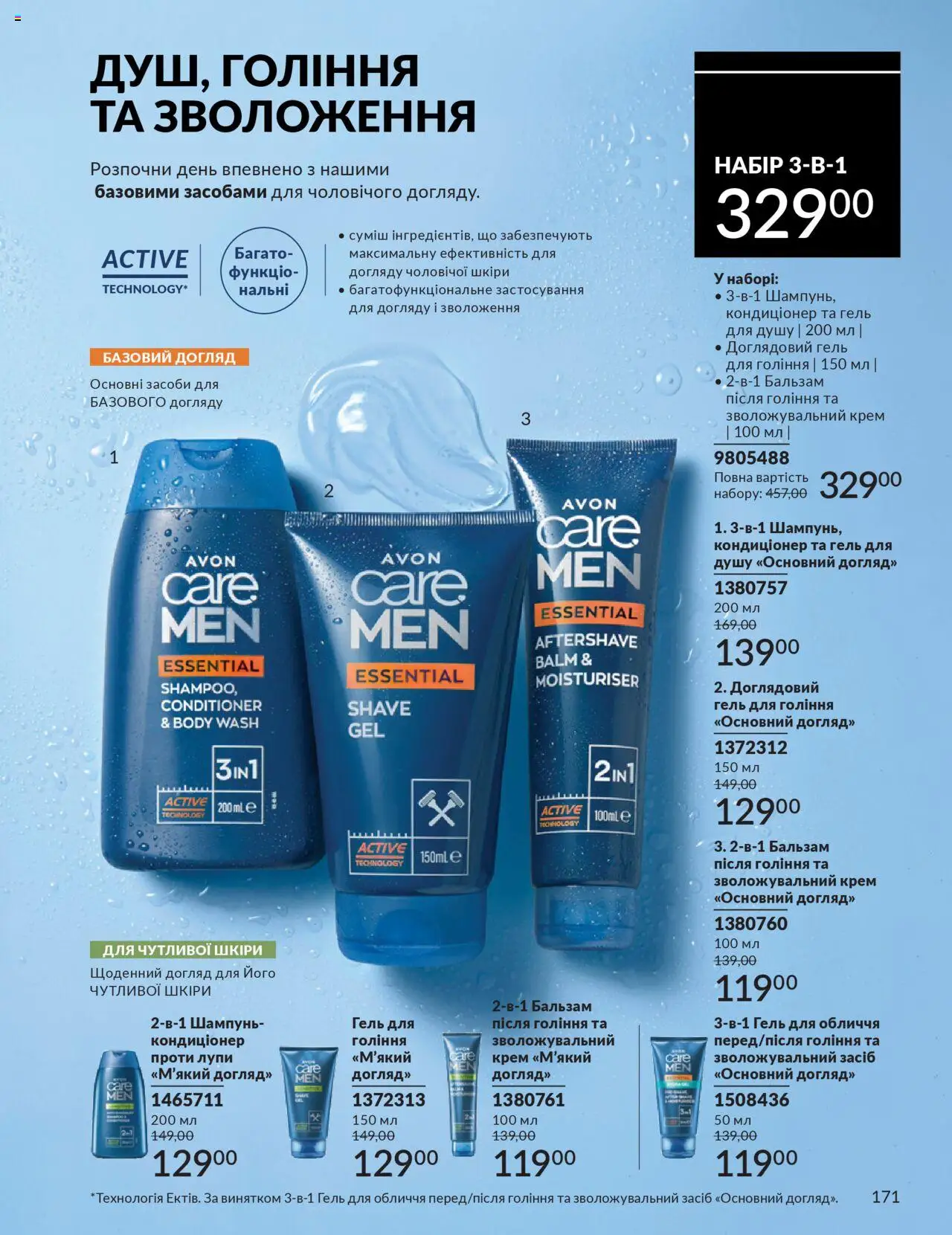 AVON Kаталог - дійснийкції з 01.07.2025 | Сторінка: 171 | Товари: Шампунь, Крем, Гель для душу