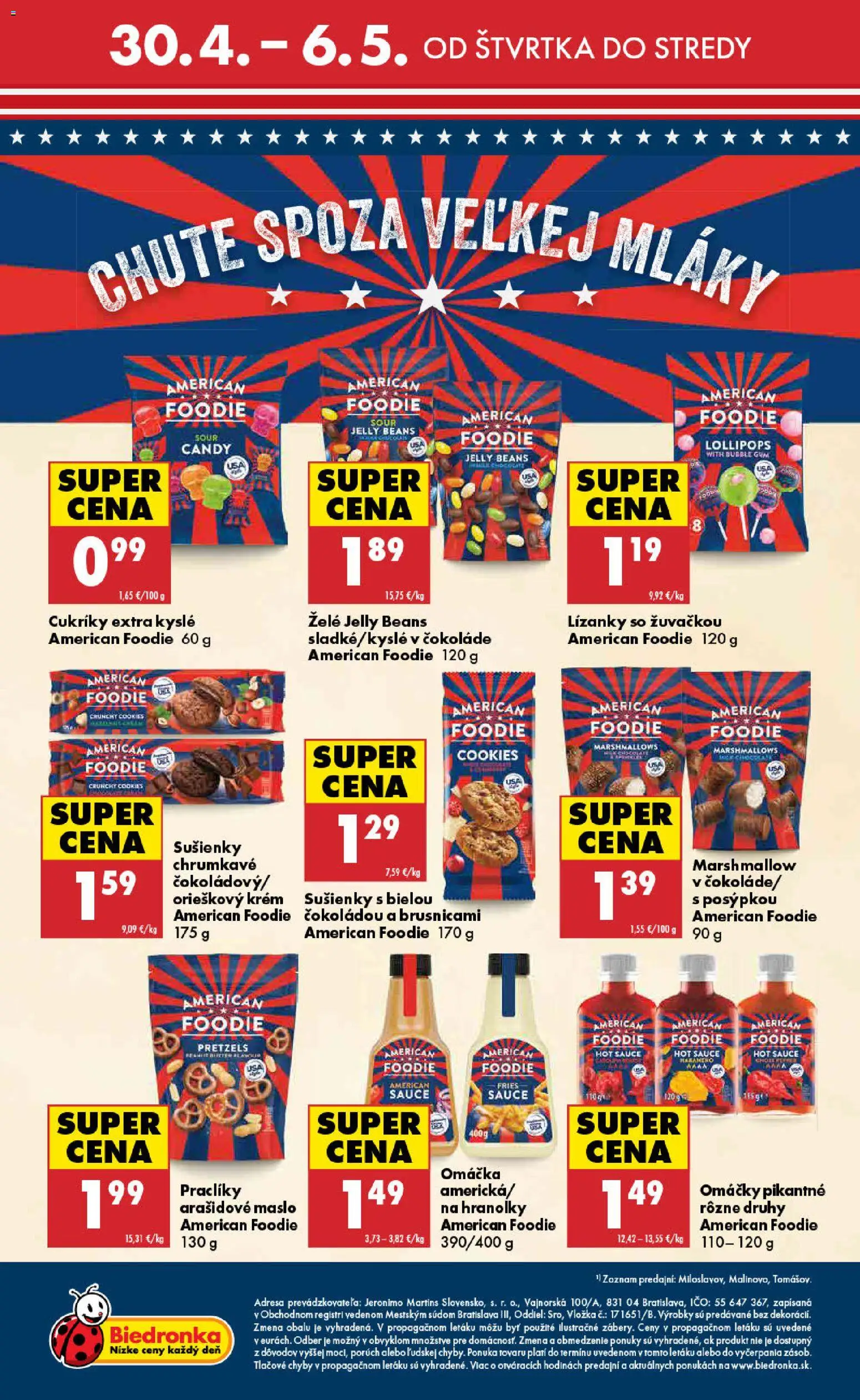 Nové Biedronka akcie – leták je platný od 30.04.2026 | Strana: 48 | Produkty: Maslo, Cukríky, Krém, Omáčka