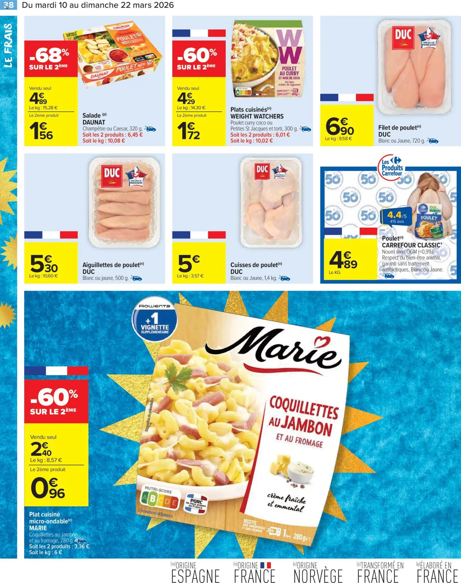 {H1} | Page: 40 | Produits: Emmental, Jambon, Noix, Crème