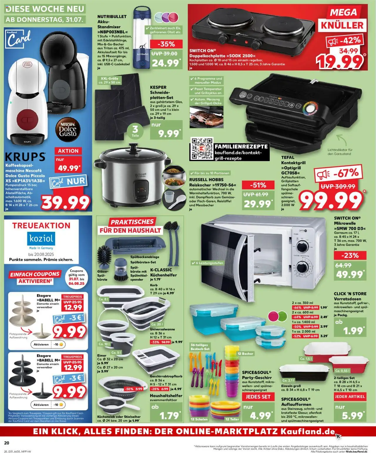 Kaufland prospekt Hannover	 - gültig ab dem 31.07.2025 | Seite: 20 | Produkte: Krups, Korb, Bürste, Gemüse