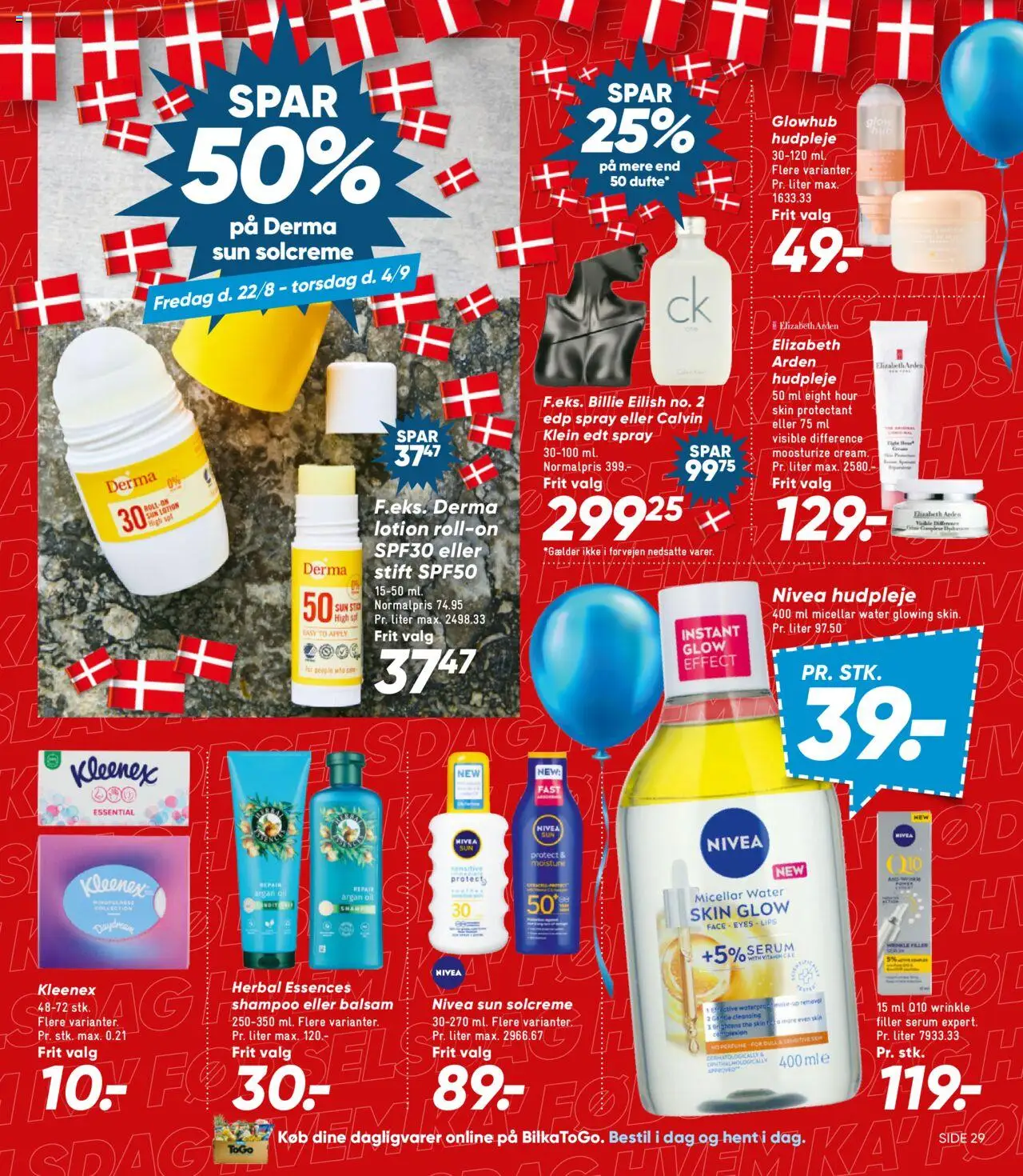 Bilka Tilbudsavis gyldig fra 22.08.2025 | Side: 39 | Produkter: Shampoo, Balsam, Solcreme