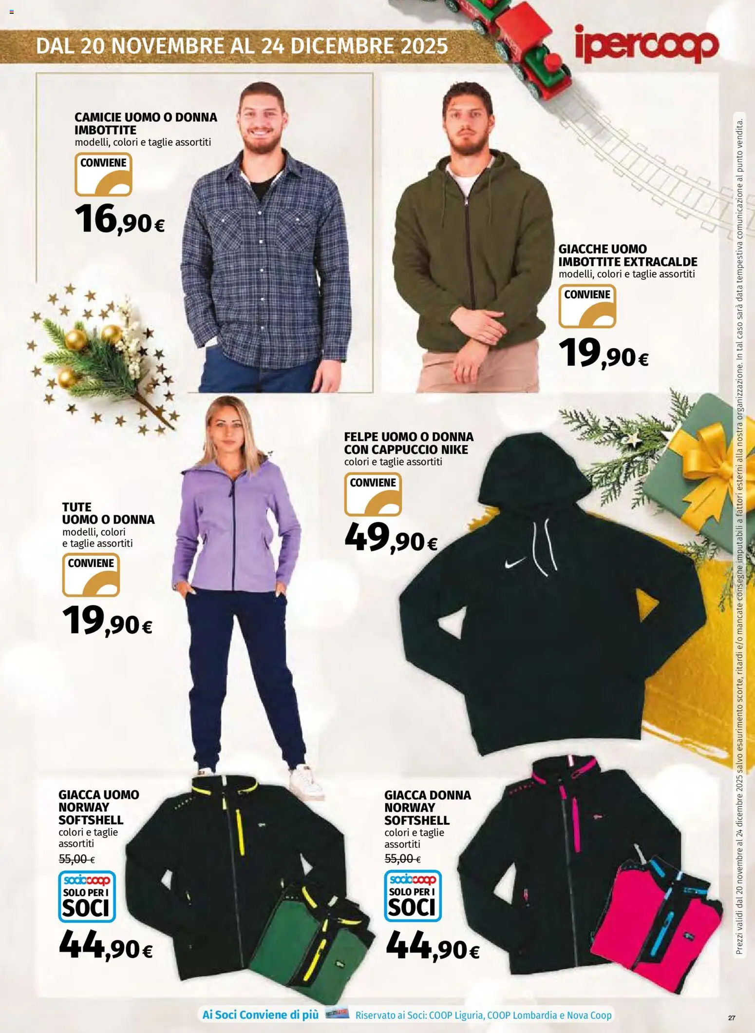 Volantino Ipercoop del 20.11.2025 | Pagina: 27 | Prodotti: Giacca, Data, Cappuccio