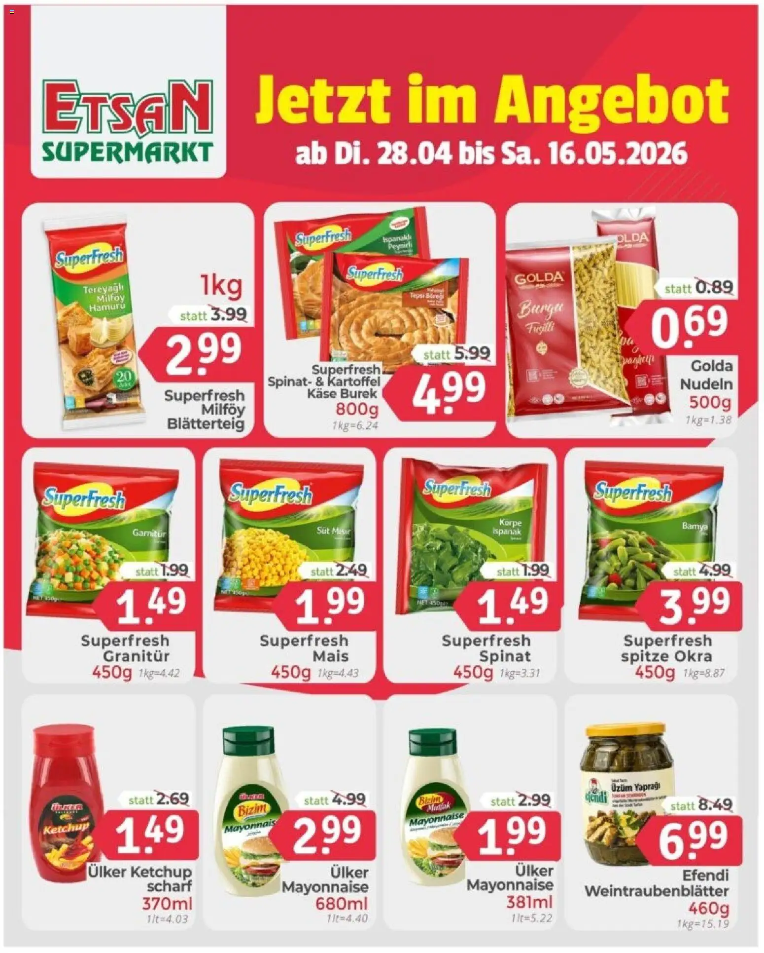 Die besten Angebote | ETSAN Flugblatt ab 28.04.2026 | - Jetzt stöbern! | Österreich