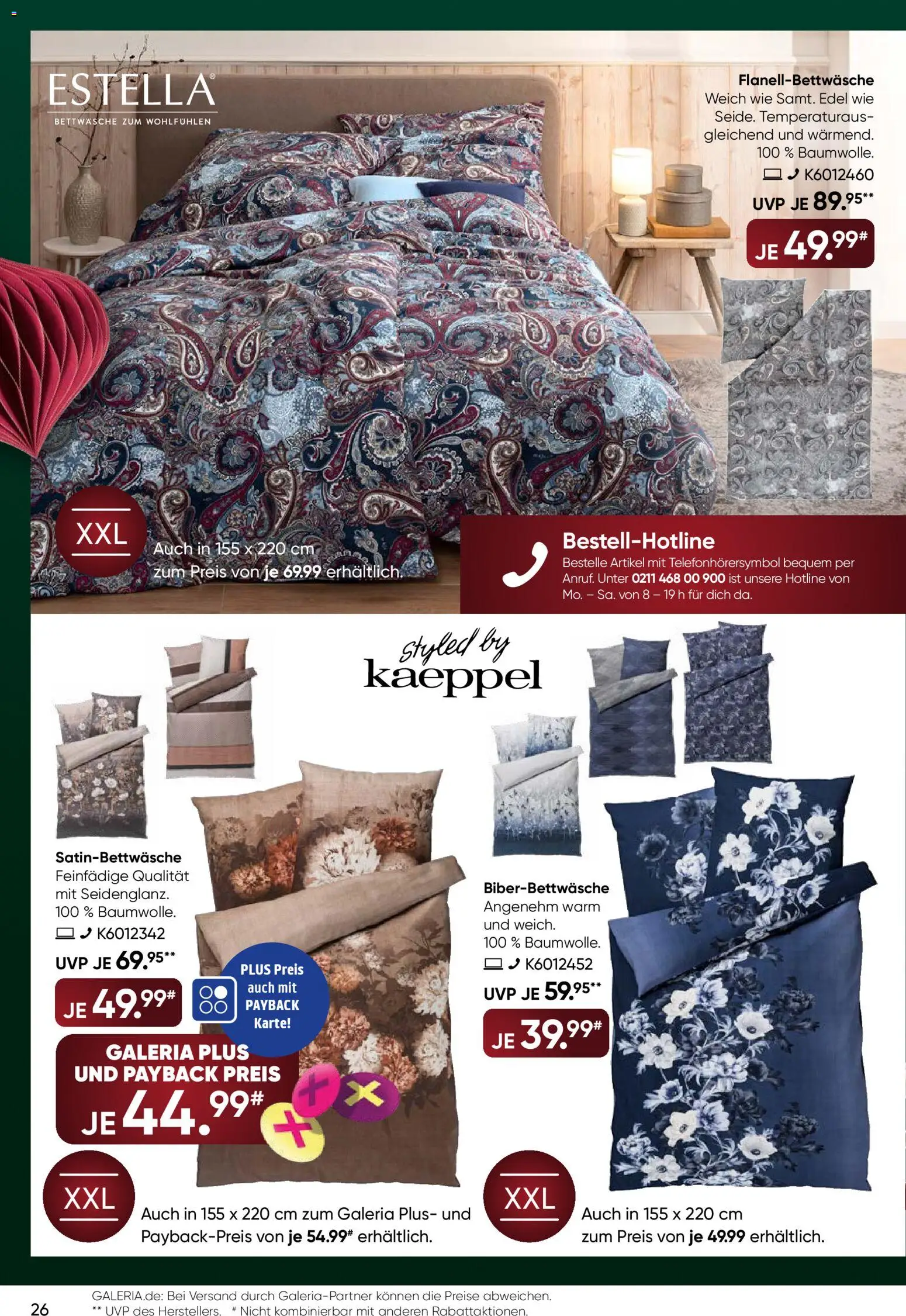 Galeria Karstadt Kaufhof Prospekt 	 – gültig ab 17.12.2025 | Seite: 26 | Produkte: Bettwäsche