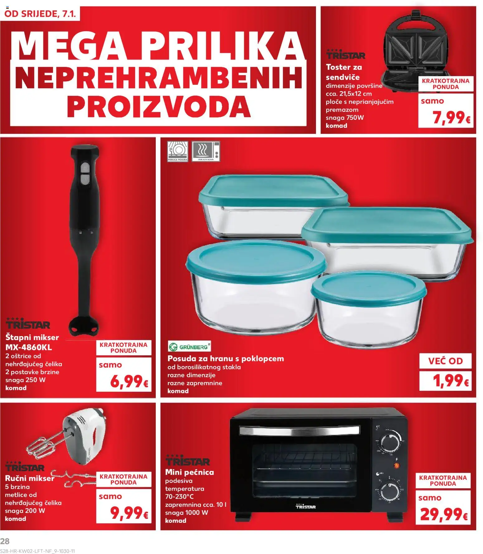 Kaufland katalog | vrijedi od 07.01.2026 | Stranica: 28 | Proizvodi: Toster, Perilica posuđa, Blender, Pećnica