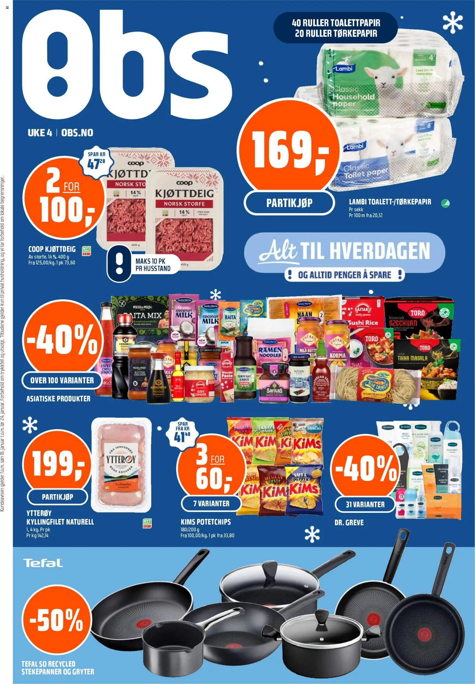 {H1} | Side: 1 | Produkter: Pungă, Toalettpapir, Kjøttdeig, Суміш дитяча