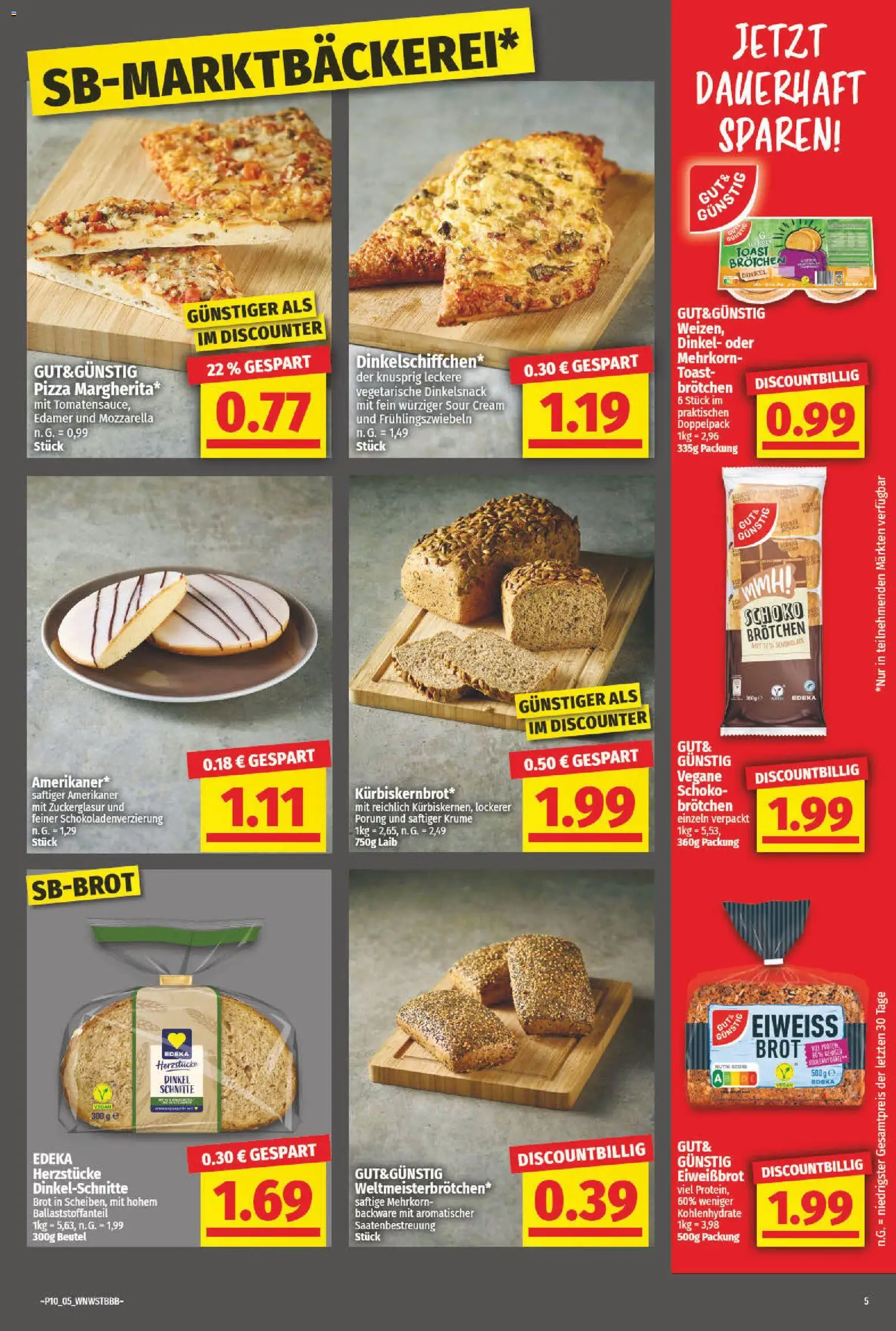 NP Discount Prospekt 	 – gültig ab 02.03.2026 | Seite: 5 | Produkte: Mozzarella, Edamer, Brot, Pizza
