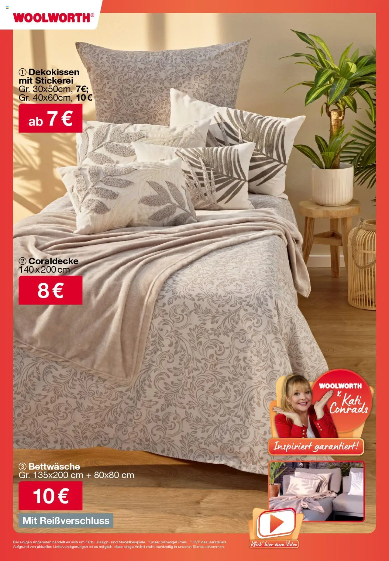 Woolworth Prospekt 	 - gültig ab dem 07.08.2025 | Seite: 3 | Produkte: Bettwäsche, Video