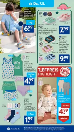Aldi Süd Prospekt 	 ab 04.05.2026 gültig | Seite: 9 | Produkte: Overall, Unterwäsche, Socken, Sandalen
