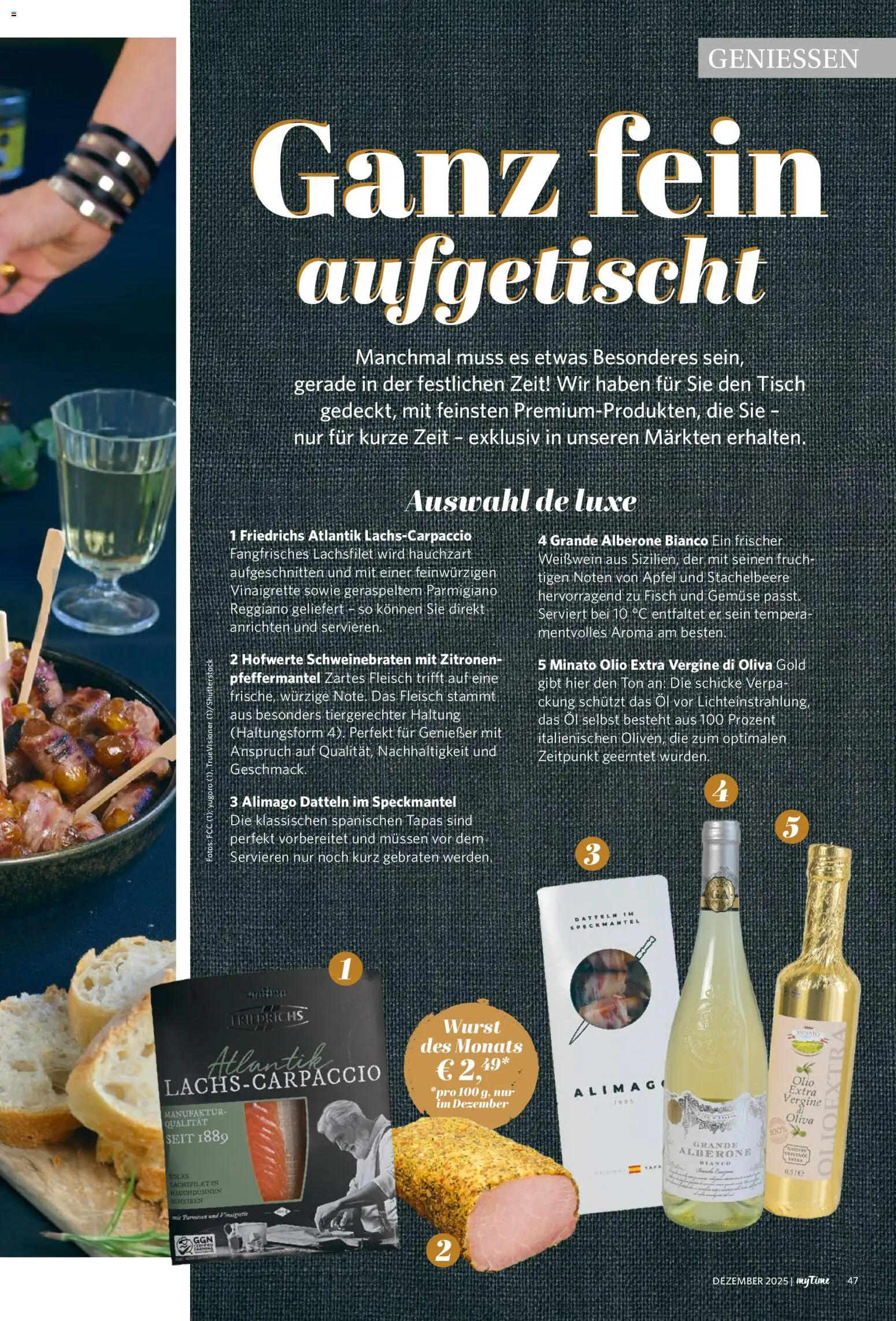 Combi  myTime Dezember 2025 – gültig ab 01.12.2025 | Seite: 47 | Produkte: Öl, Tisch, Gemüse, Fleisch