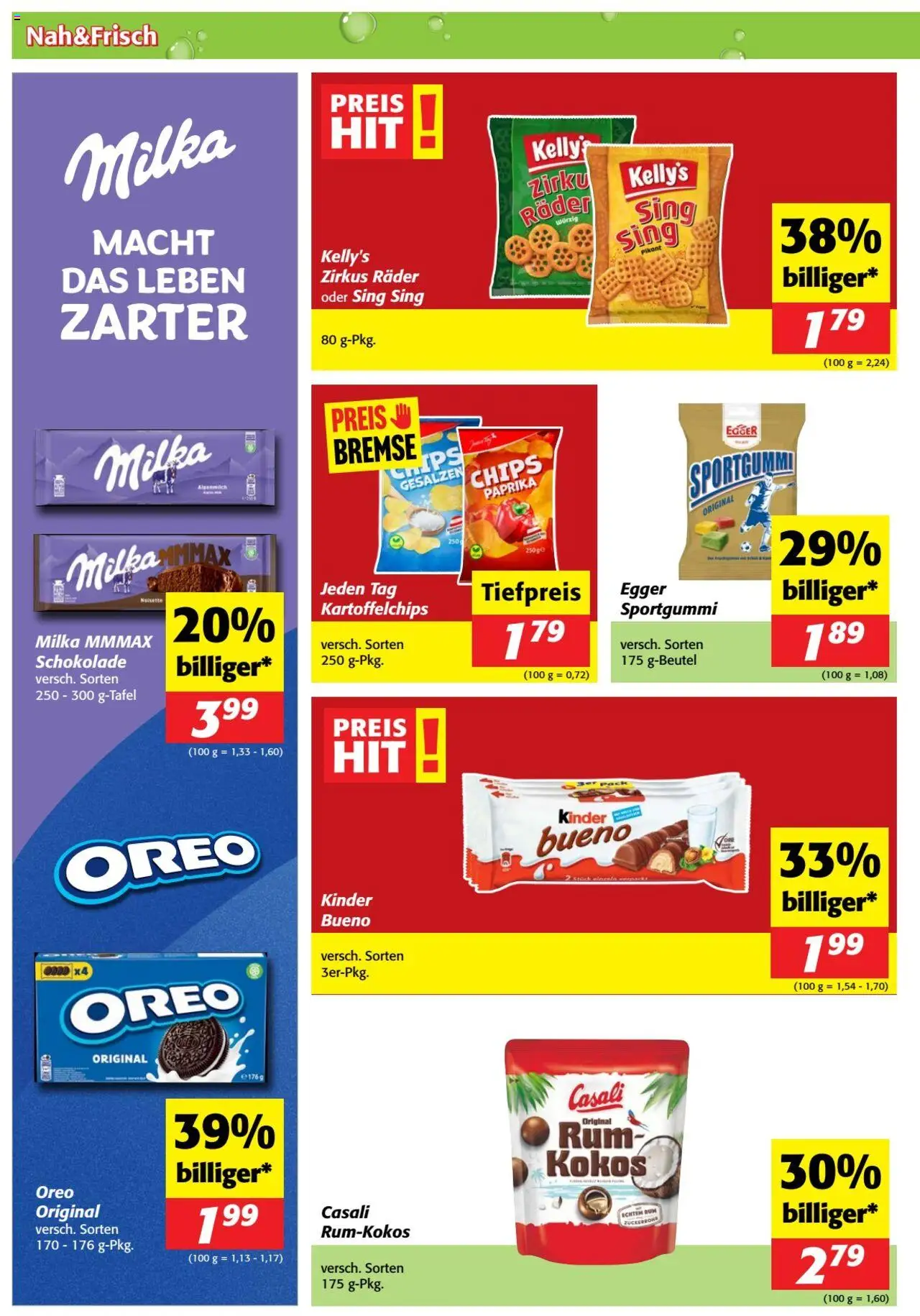 Nah und Frisch Flugblatt gültig ab 06.08.2025 | Seite: 6 | Produkte: Chips, Schokolade