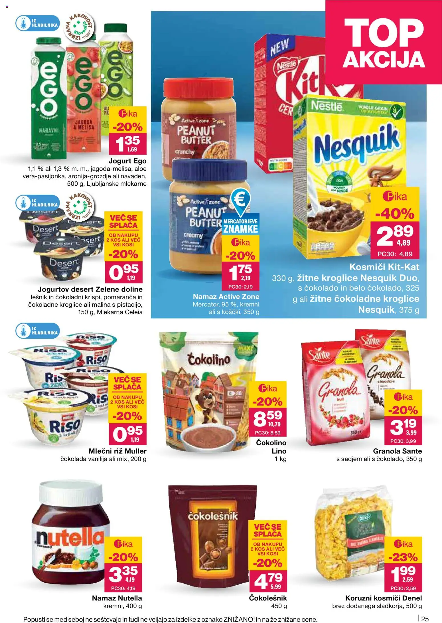 Novi Mercator katalog ponudbe – veljaven od 23.04.2026 | Stran: 25 | Izdelki: Čokolino, Čokolešnik, Jogurt, Kosmici