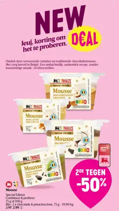 Mousse Special Edition Chocolade & Pistachecrème, Chocolat & crème de pistache mousse. - Voorbeeld van een folder van Delhaize, geldig van 18.12.2025 | Pagina: 53