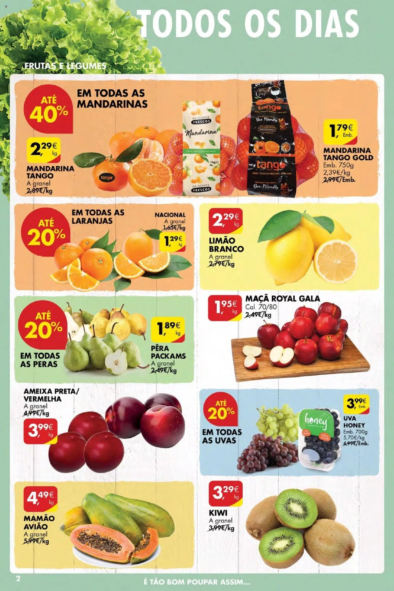Pingo Doce Poupe Esta Semana Açores │ válido de 23.04.2026 | Página: 2 | Produtos: Maça, Laranjas, Kiwi, Mamão