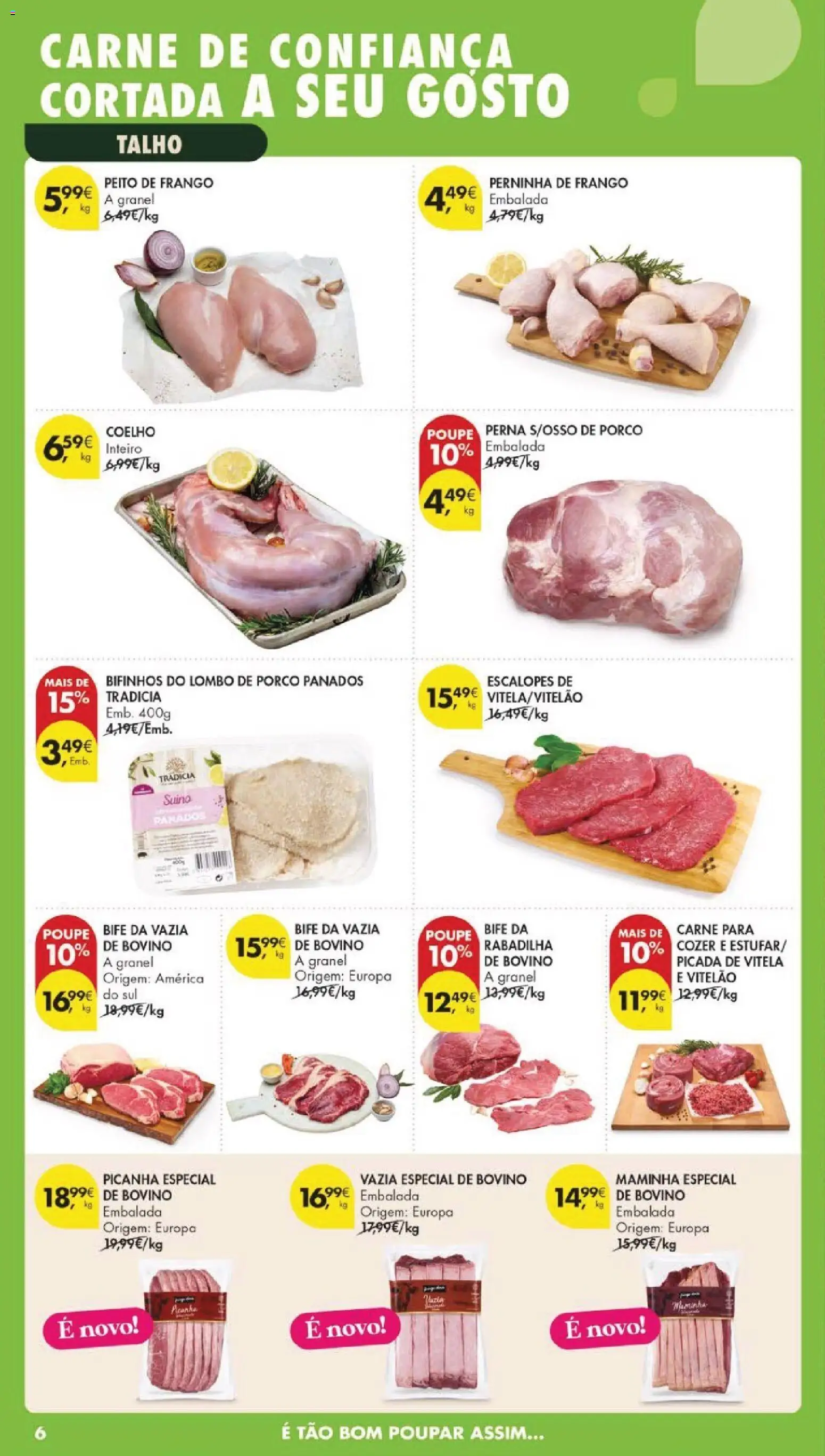 Pingo Doce folheto │ válido de 24.02.2026 | Página: 6 | Produtos: Vitela, Peito de frango, Lombo, Coelho