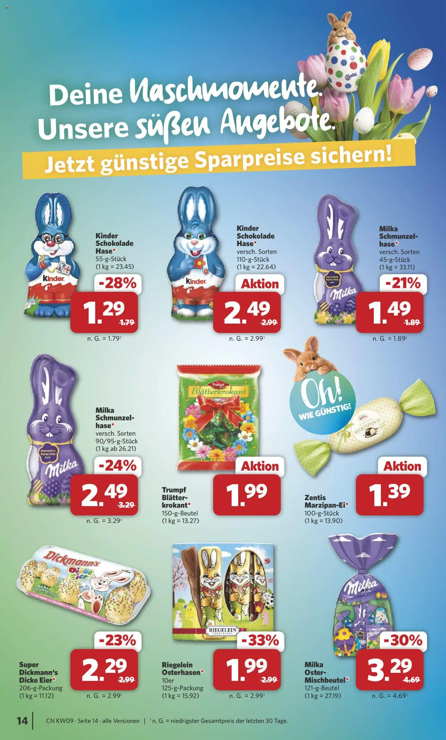 Combi Prospekt 	 – gültig ab 22.02.2026 | Seite: 14 | Produkte: Kinder schokolade, Schokolade, Milka schokolade, Milka
