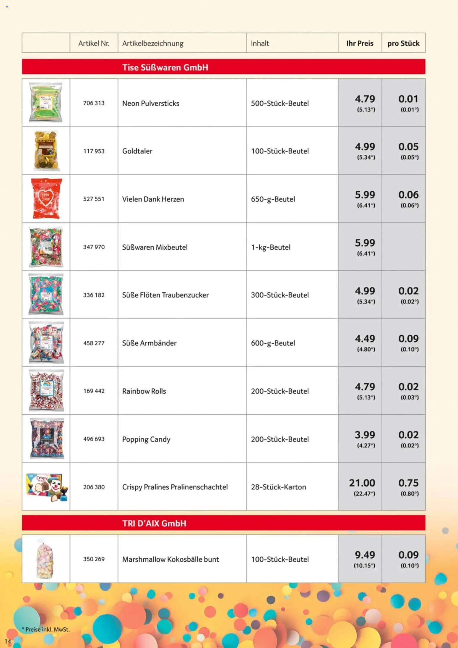 Selgros Karnevalssortiment – gültig ab 01.11.2025 | Seite: 14