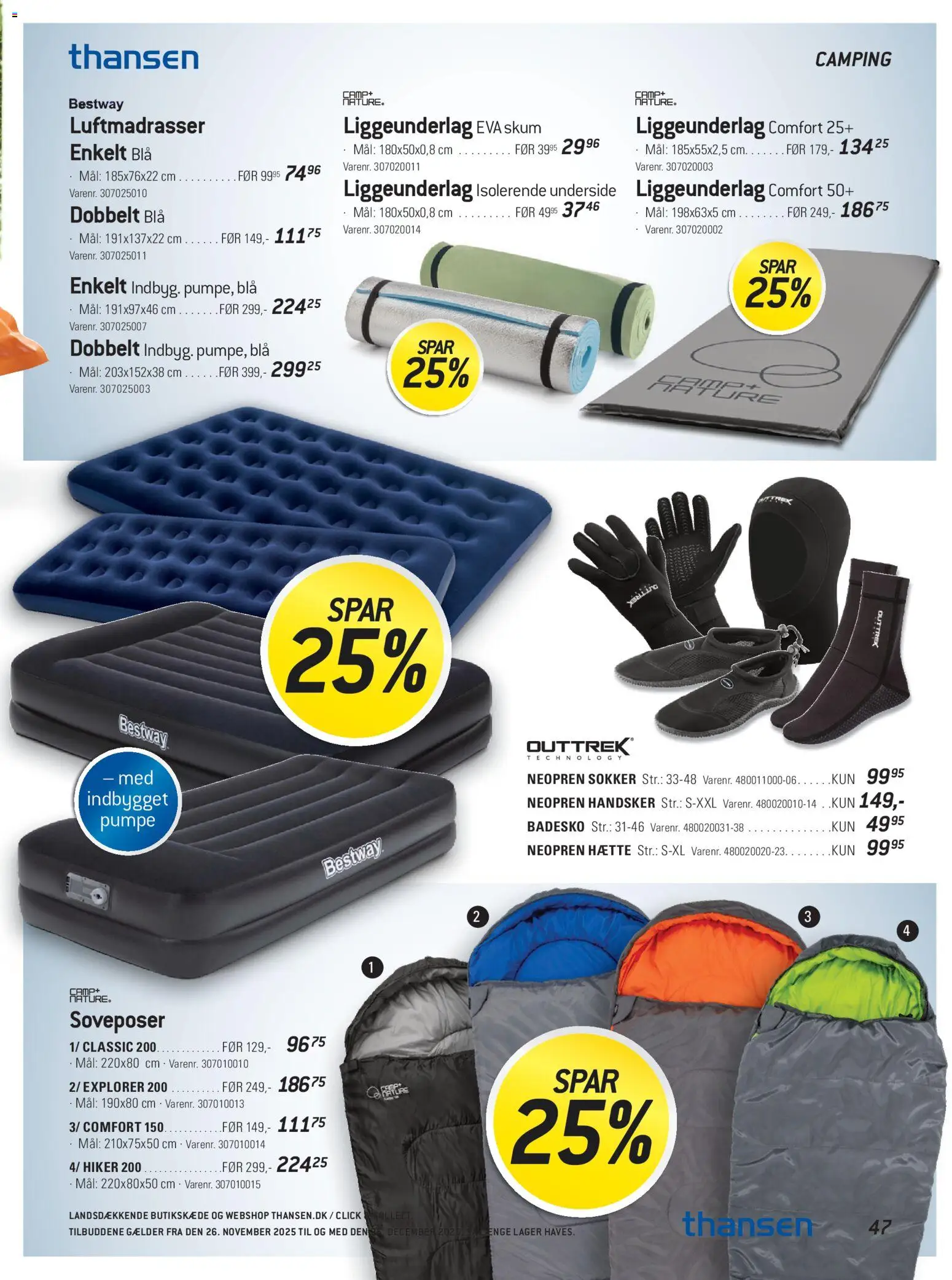 Thansen tilbudsavis – gyldig fra 26.11.2025 | Side: 47 | Produkter: Sokker, Handsker