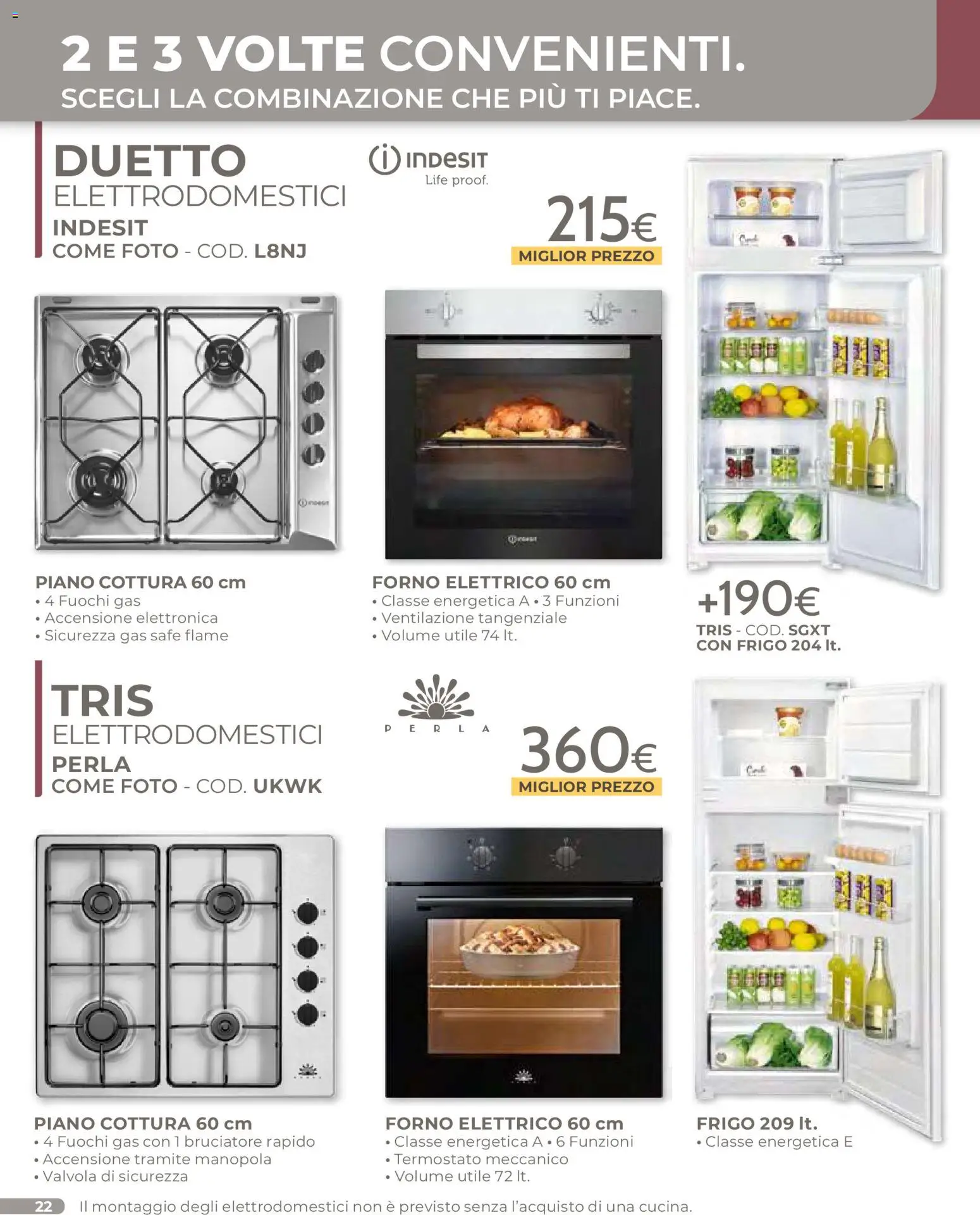 Volantino Mondo Convenienza del 01.01.2026 | Pagina: 24 | Prodotti: Piano cottura, Forno, Forno elettrico