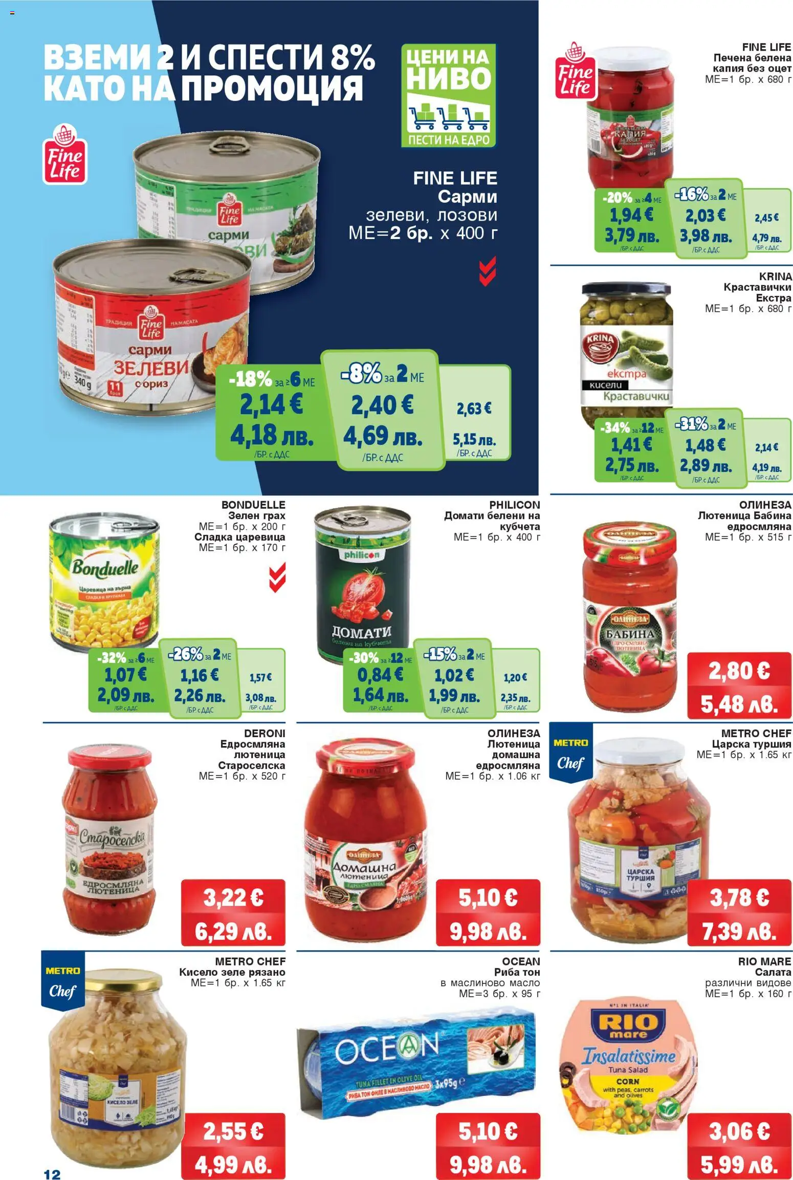 {H1} | Страница: 12 | Продукти: Риба, Домати, Грах, Риба тон