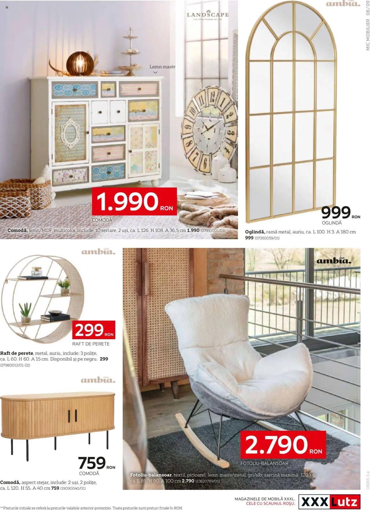 Noul catalog XXXLutz – valabil de la 05.05.2025 | Pagină: 9 | Produse: Raft, Comodă, Oglindă