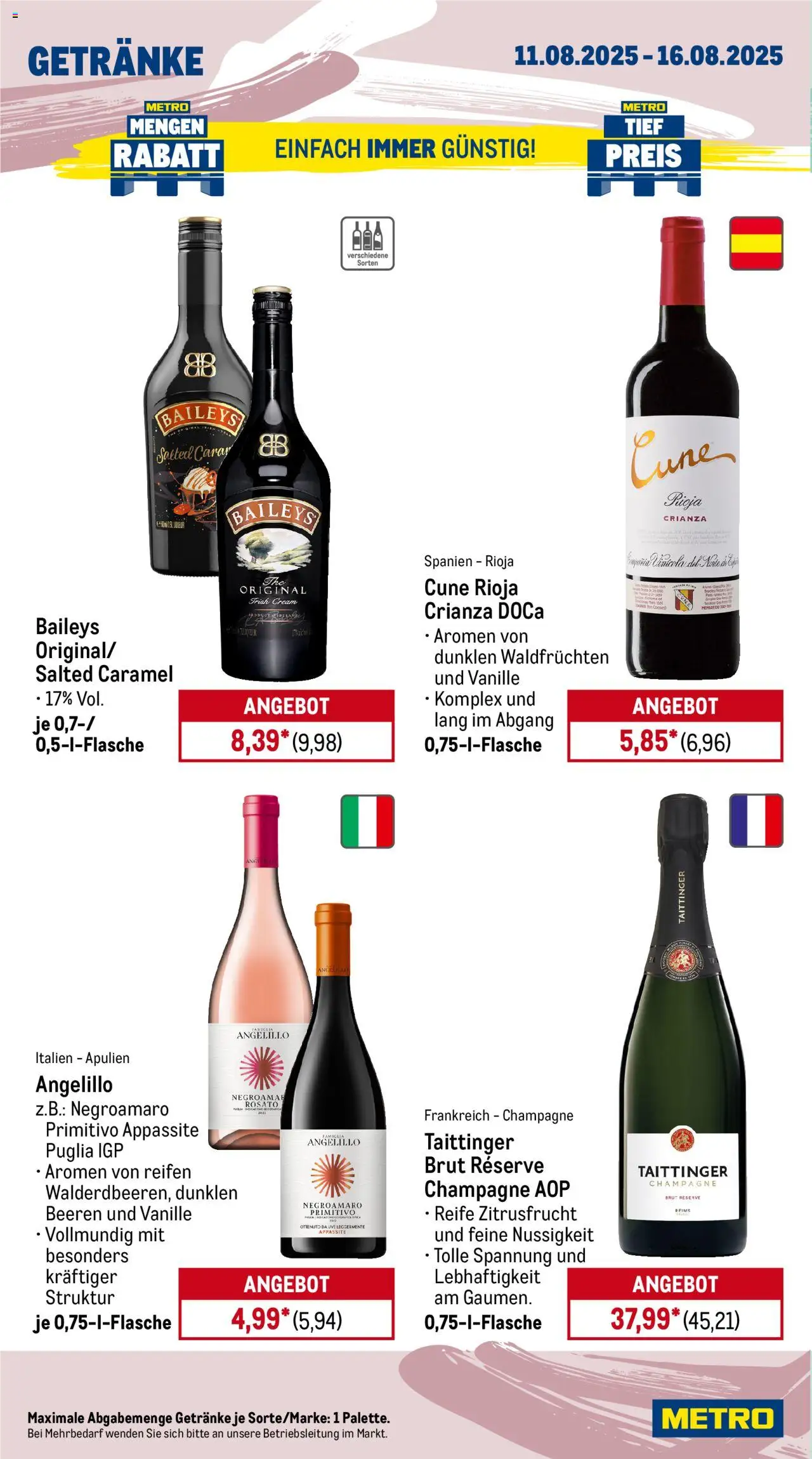 Metro Prospekt 	 - gültig ab dem 11.08.2025 | Seite: 16 | Produkte: Baileys