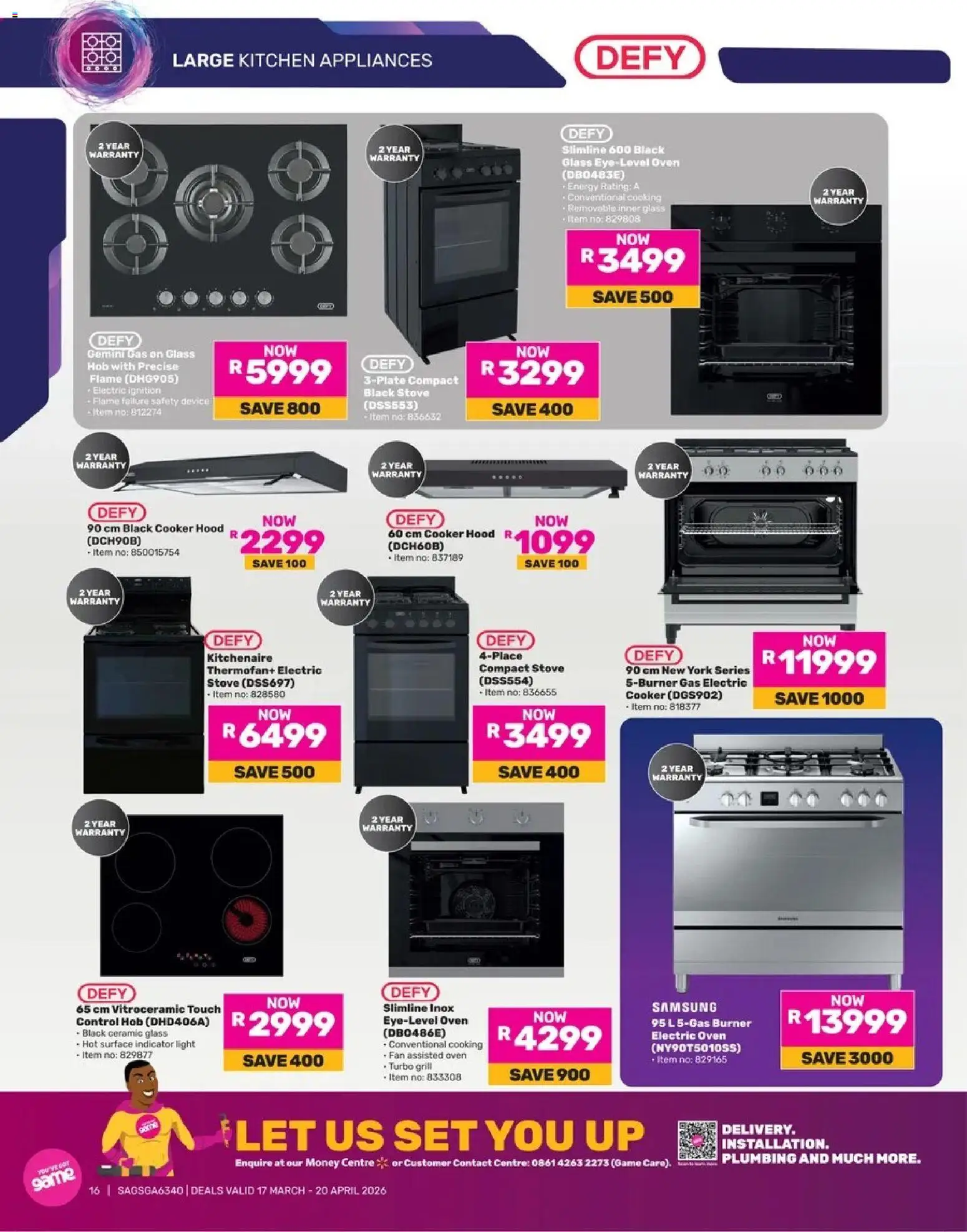 Game Catalogue valid from 17.03.2026 | Page: 16 | Products: Stove, Fan, Game, Oven