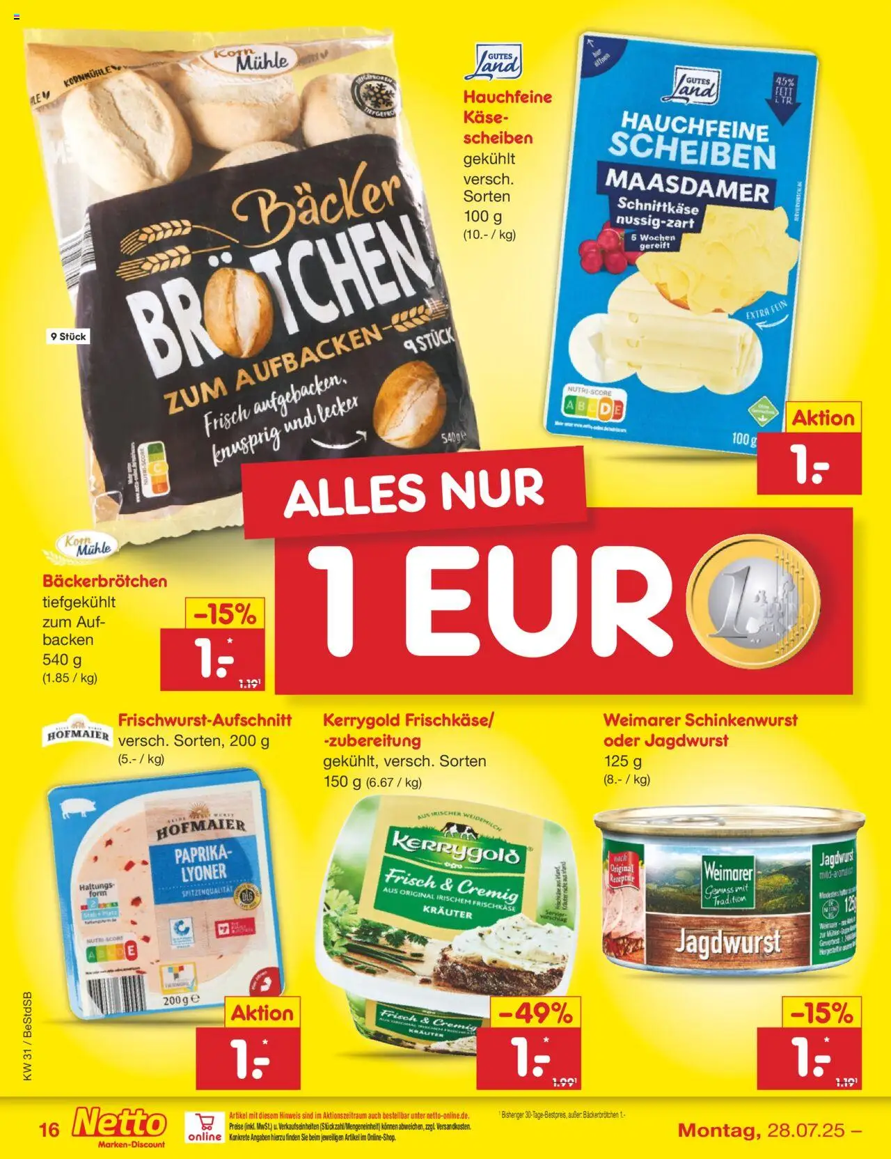 Netto Marken-Discount Prospekt 	 - gültig ab dem 28.07.2025 | Seite: 26 | Produkte: Mühle, Käse, Paprika, Frischkase