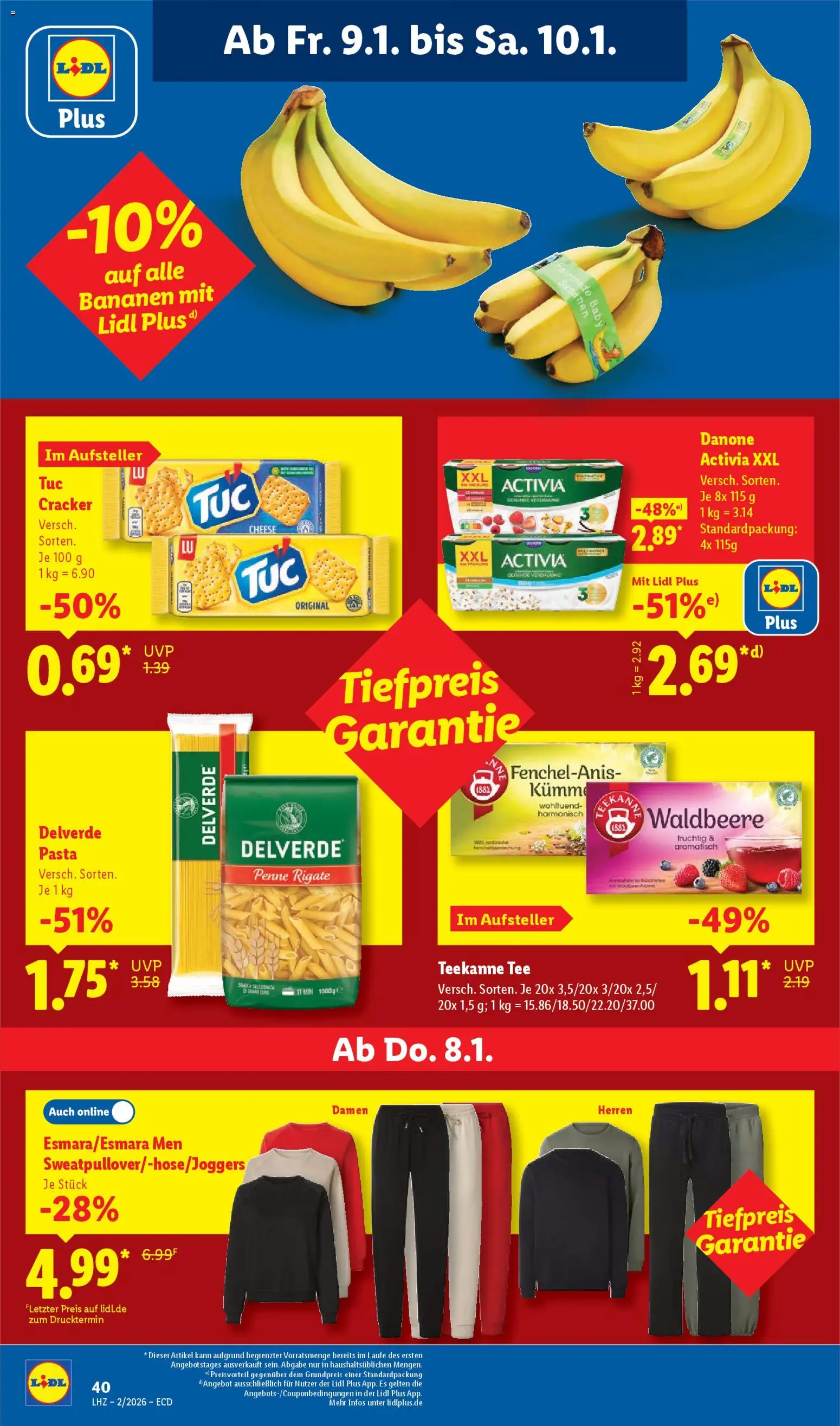 Lidl - Prospekt – gültig ab 05.01.2026 | Seite: 58 | Produkte: Activia, Bananen, Teekanne, Tee