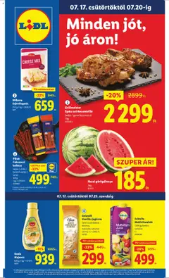 Lidl akciós ujság - amely érvényes a következő dátumtól: 17.07.2025 | Oldal: 1
