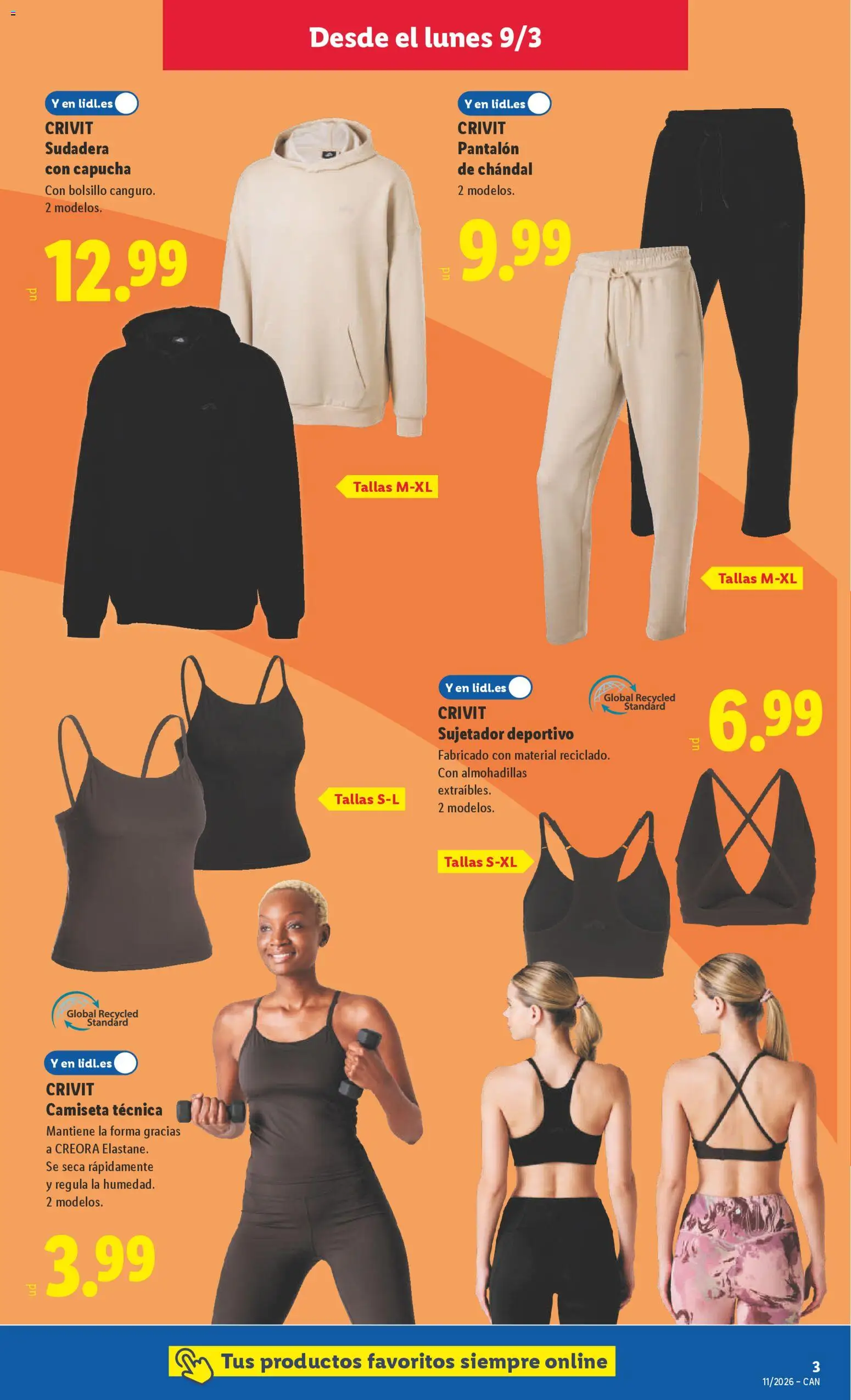 Lidl folleto de bazar │ válido desde el 09.03.2026 | Página: 7 | Productos: Sudadera, Pantalón de chándal