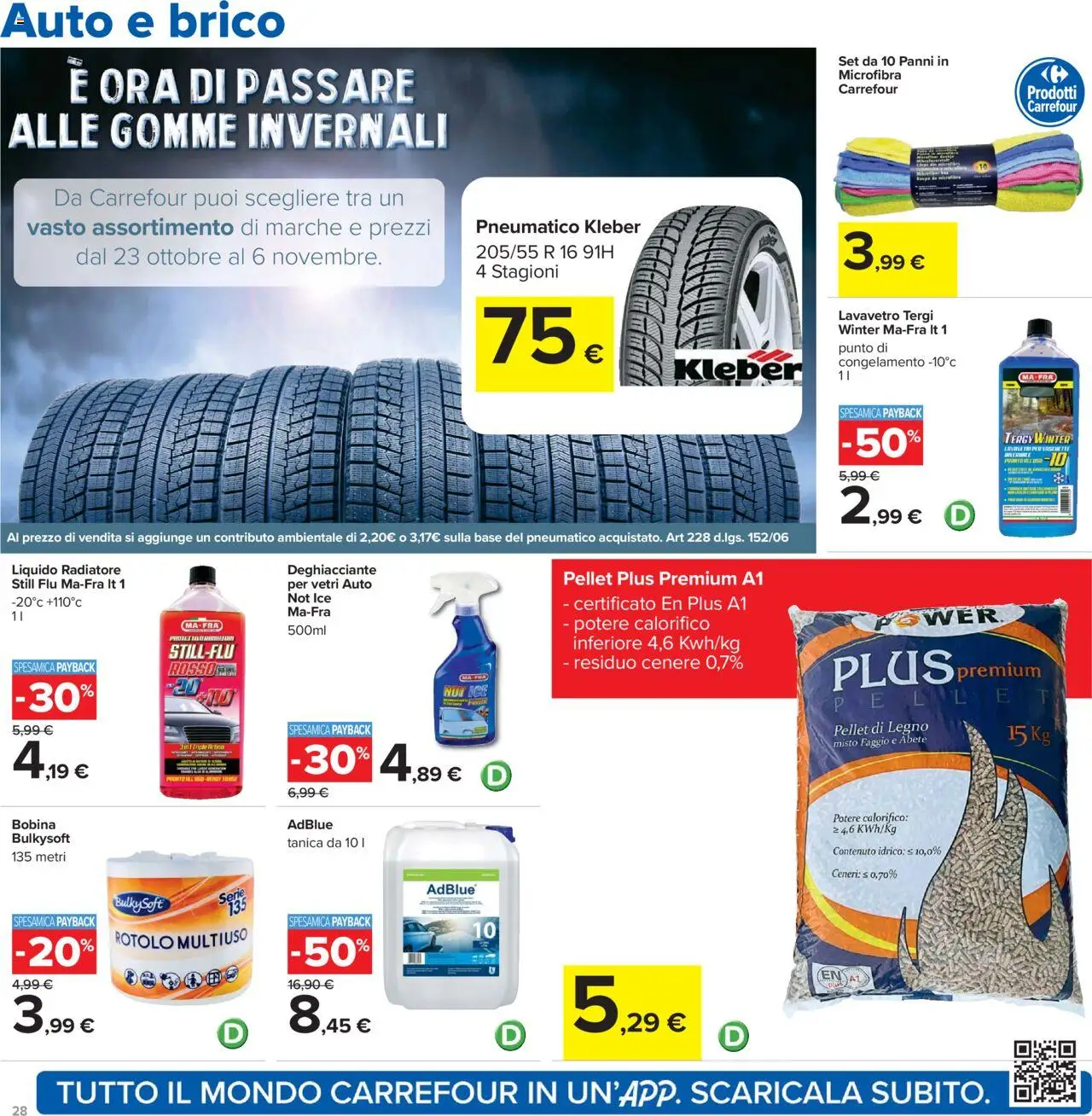Volantino Carrefour del 23.10.2025 | Pagina: 28 | Prodotti: Pellet, Tanica
