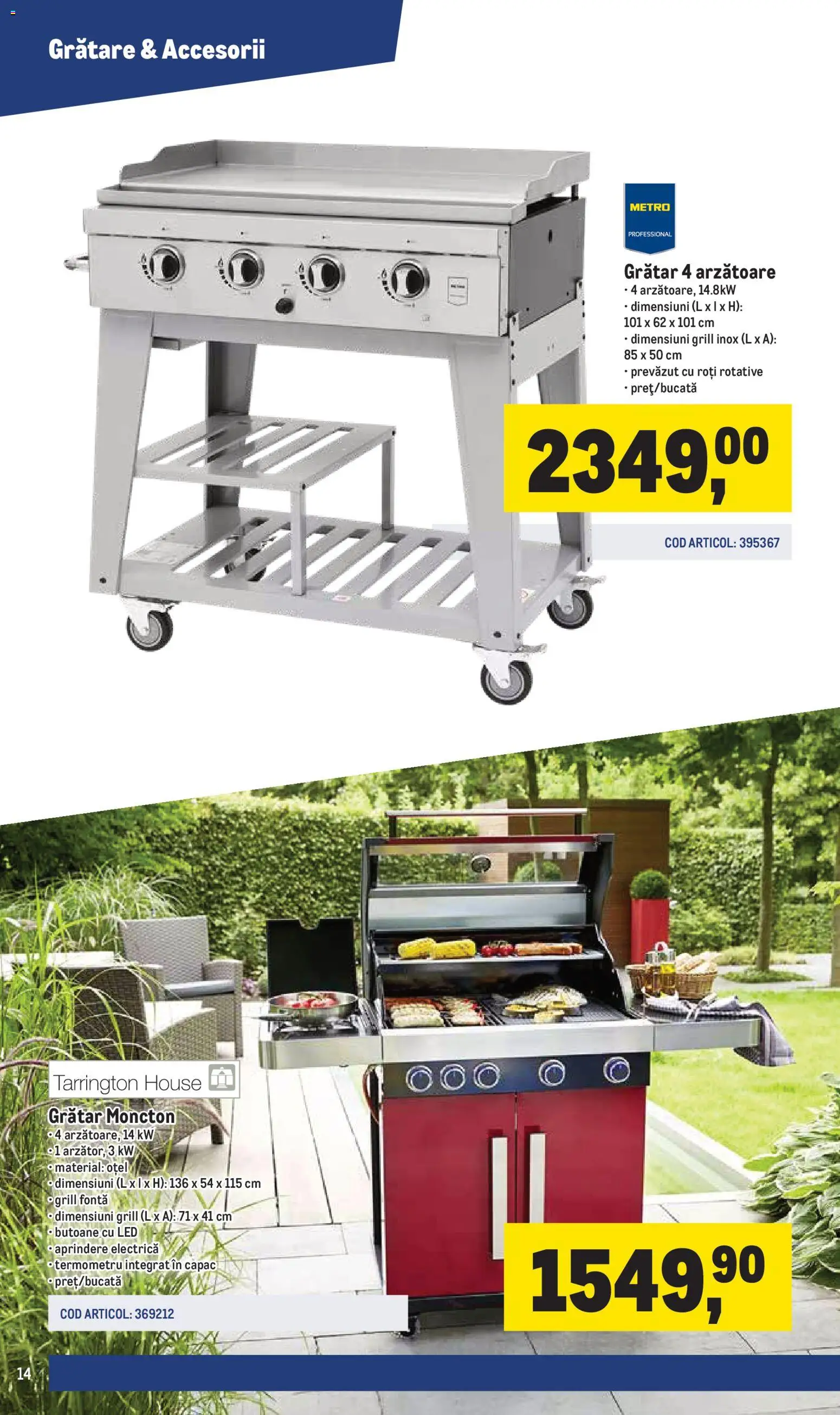 Noul catalog Metro – valabil de la 16.03.2026 | Pagină: 14 | Produse: Grill, Termometru, Grătar, Babak